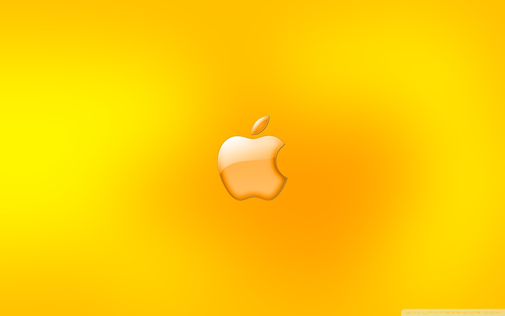 Logo Apple, Giallo oro, Minimalista, 1920x1200, wallpaper desktop