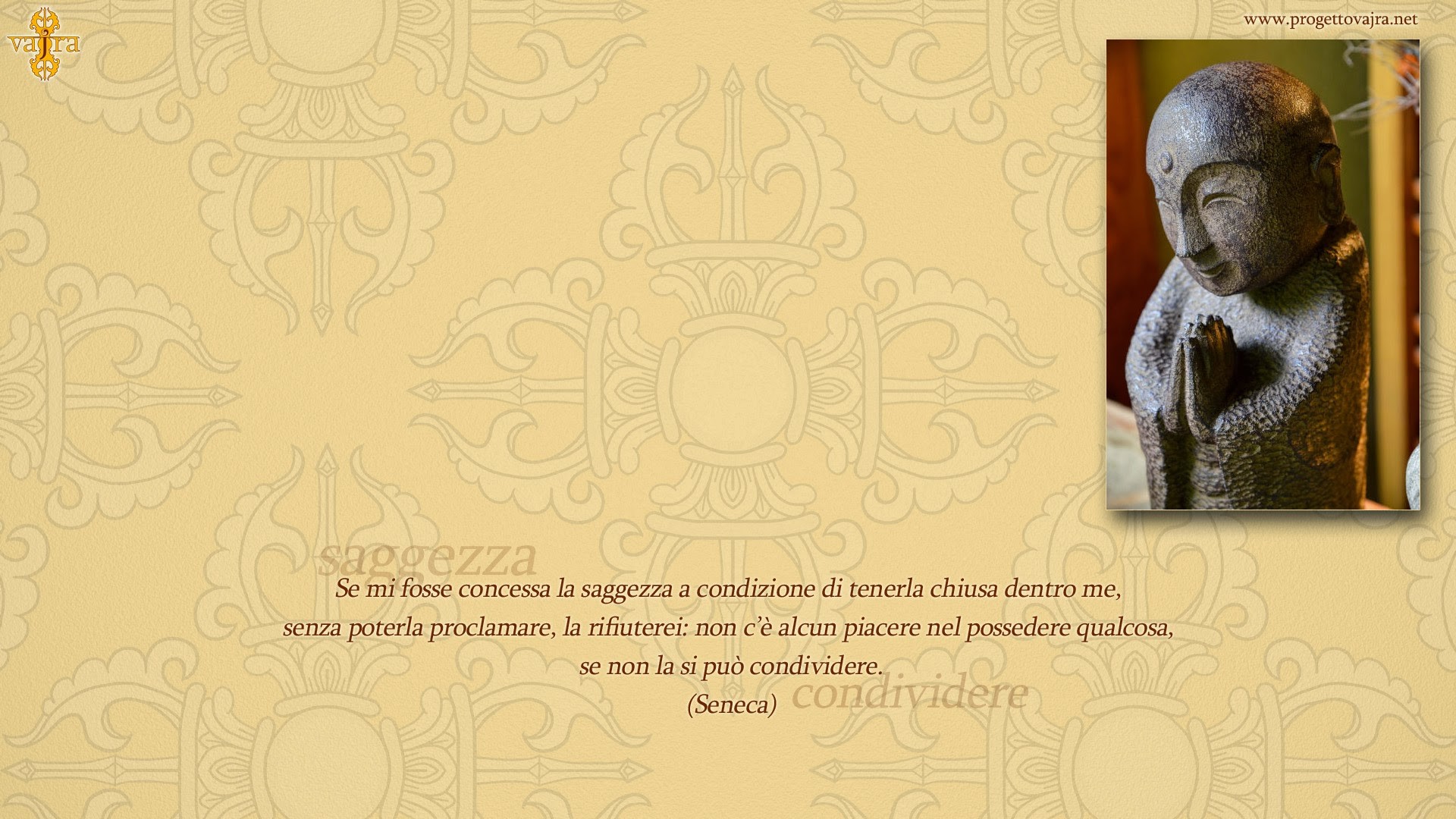 Jizo, Statua, Citazione, Seneca, Saggezza, Full HD 1080p, sfondo desktop