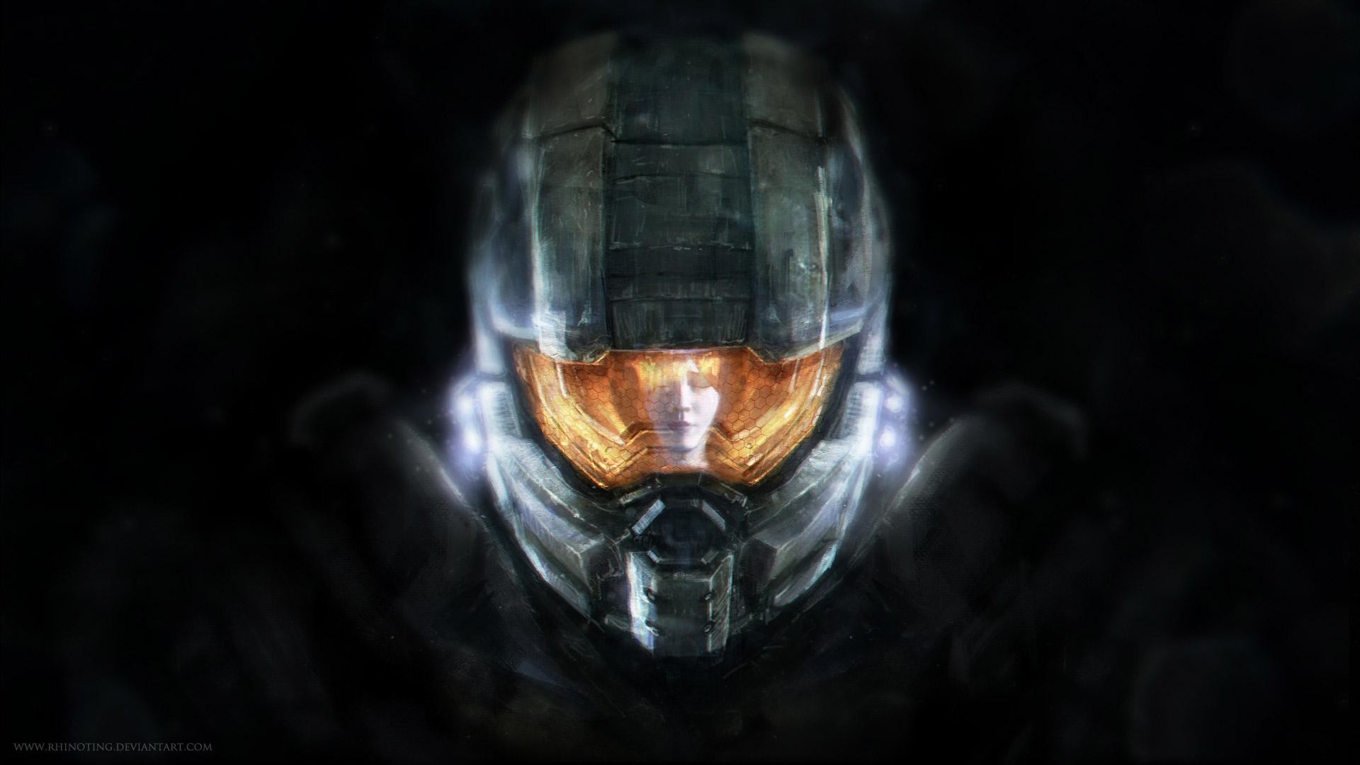Master Chief, Halo, Casco, Buio, Full HD, sfondo per PC e portatile