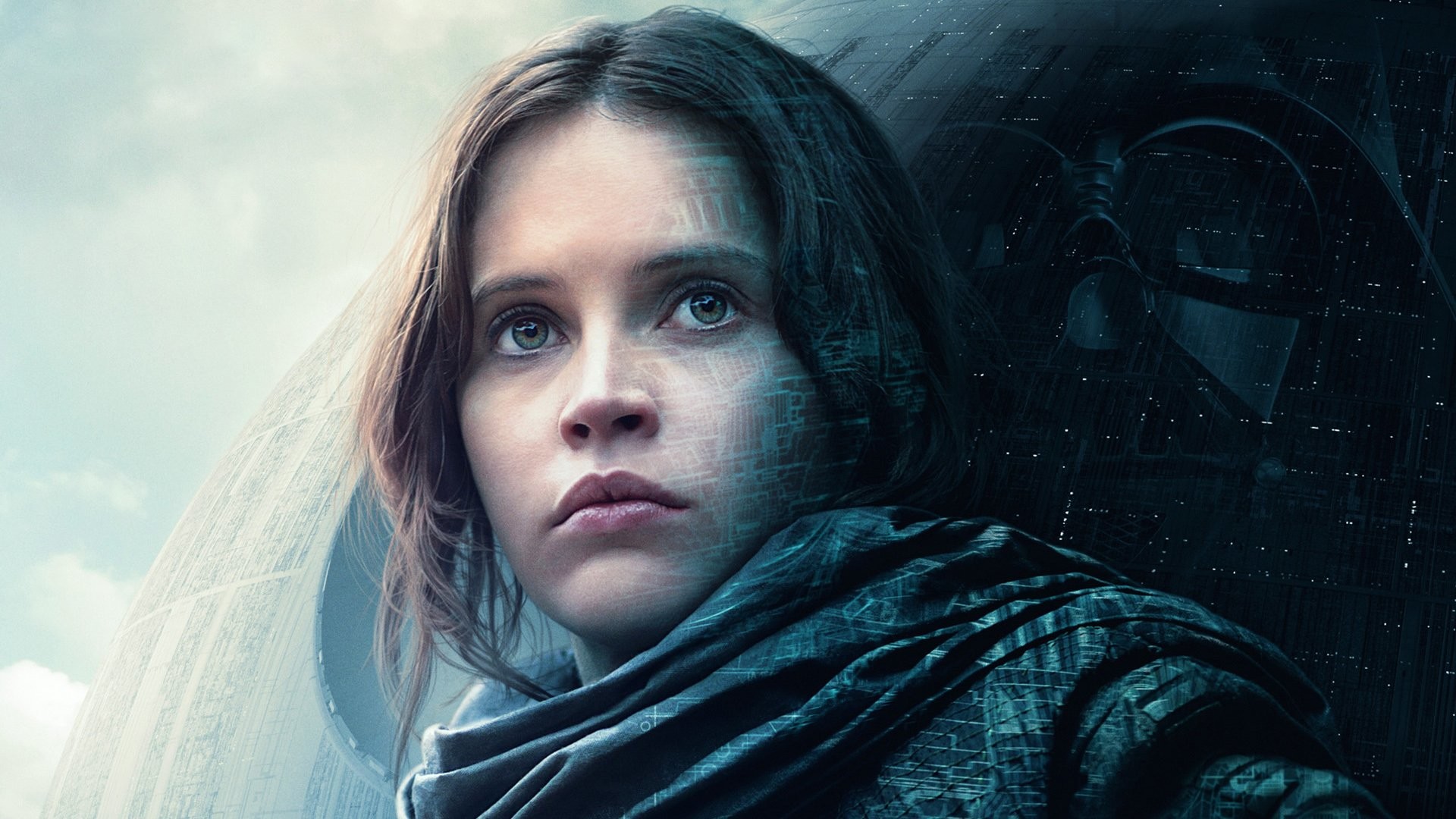 Jyn Erso, Felicity Jones, Rogue One: A Star Wars Story, Primo piano, Morte Nera, sfondo 1080p