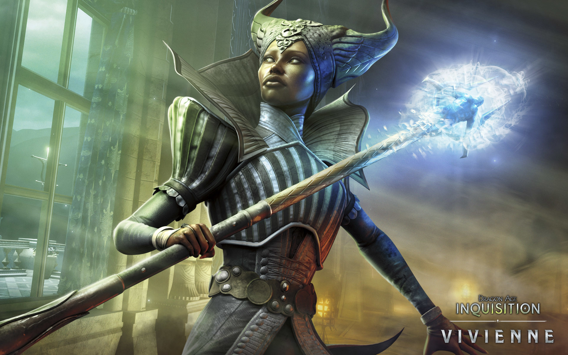 Vivienne, Dragon Age: Inquisition, Magia, Bastone, 1920x1200, immagine di sfondo