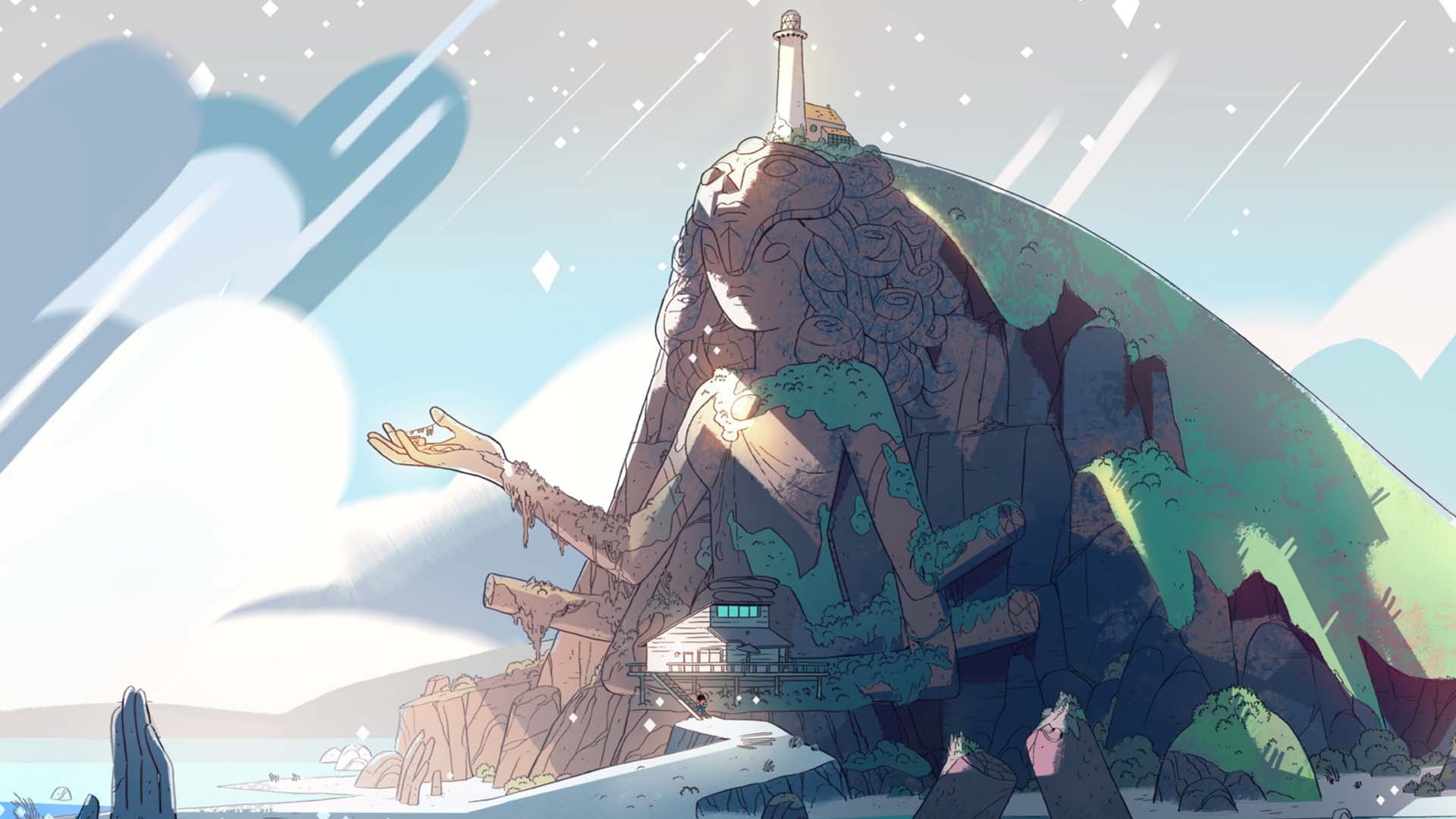 Steven Universe, Tempio di cristallo, Spiaggia, Faro, 16:9 Full HD, wallpaper widescreen