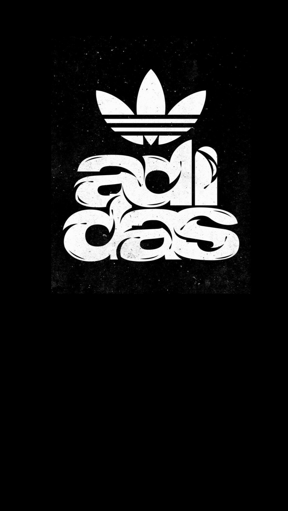 Adidas, Logo trifoglio, Tipografia, Nero, Full HD, sfondo verticale per cellulare