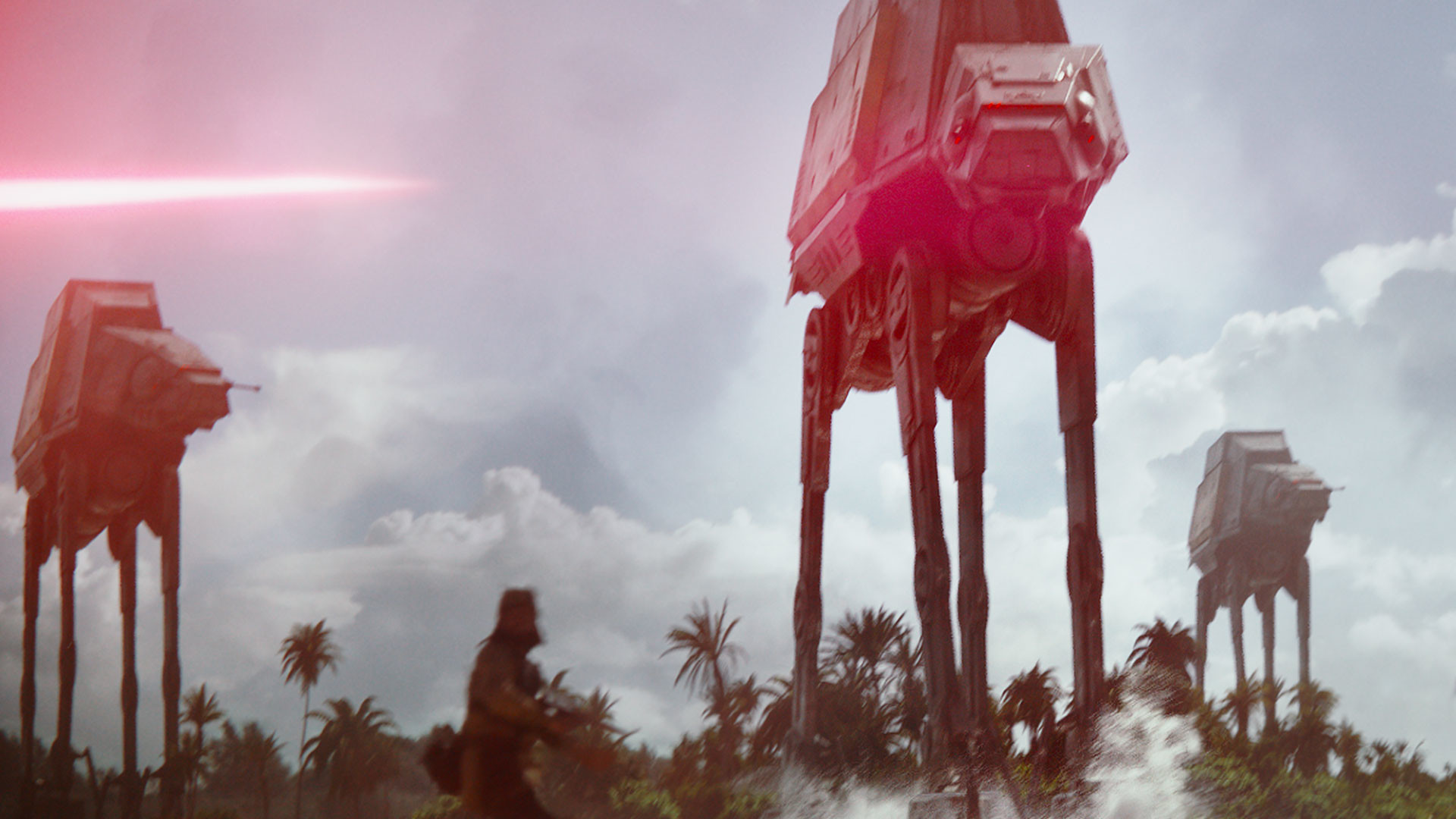 AT-ACT, Scarif, Rogue One: A Star Wars Story, Palme, Battaglia, Full HD 1080p, sfondo desktop