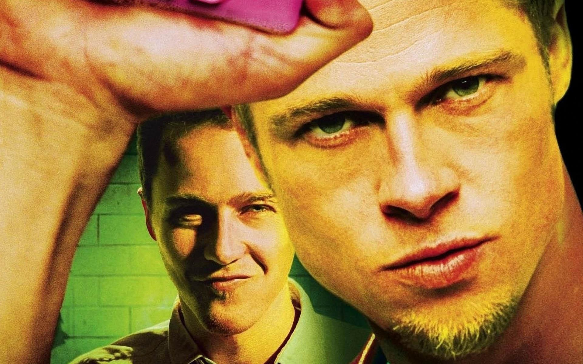 Brad Pitt, Edward Norton, Tyler Durden, Fight Club, Saponetta rosa, Poster del film, immagine di sfondo