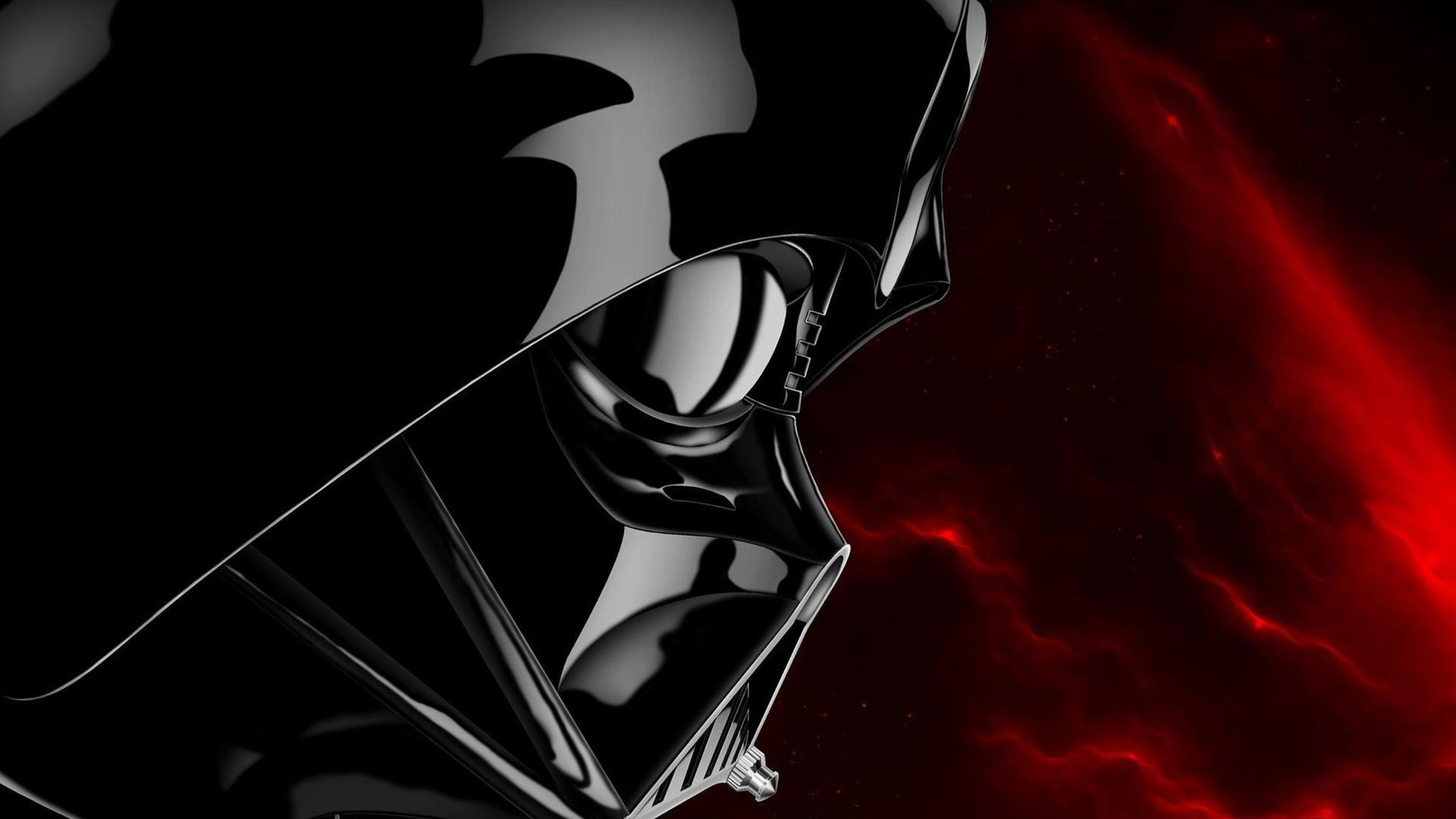 Darth Vader, Casco, Profilo, Rosso, Full HD, sfondo per portatile