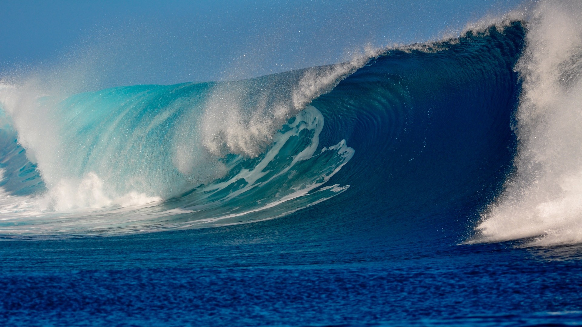 Mare, Onda, Surf, Blu profondo, Full HD, wallpaper per PC