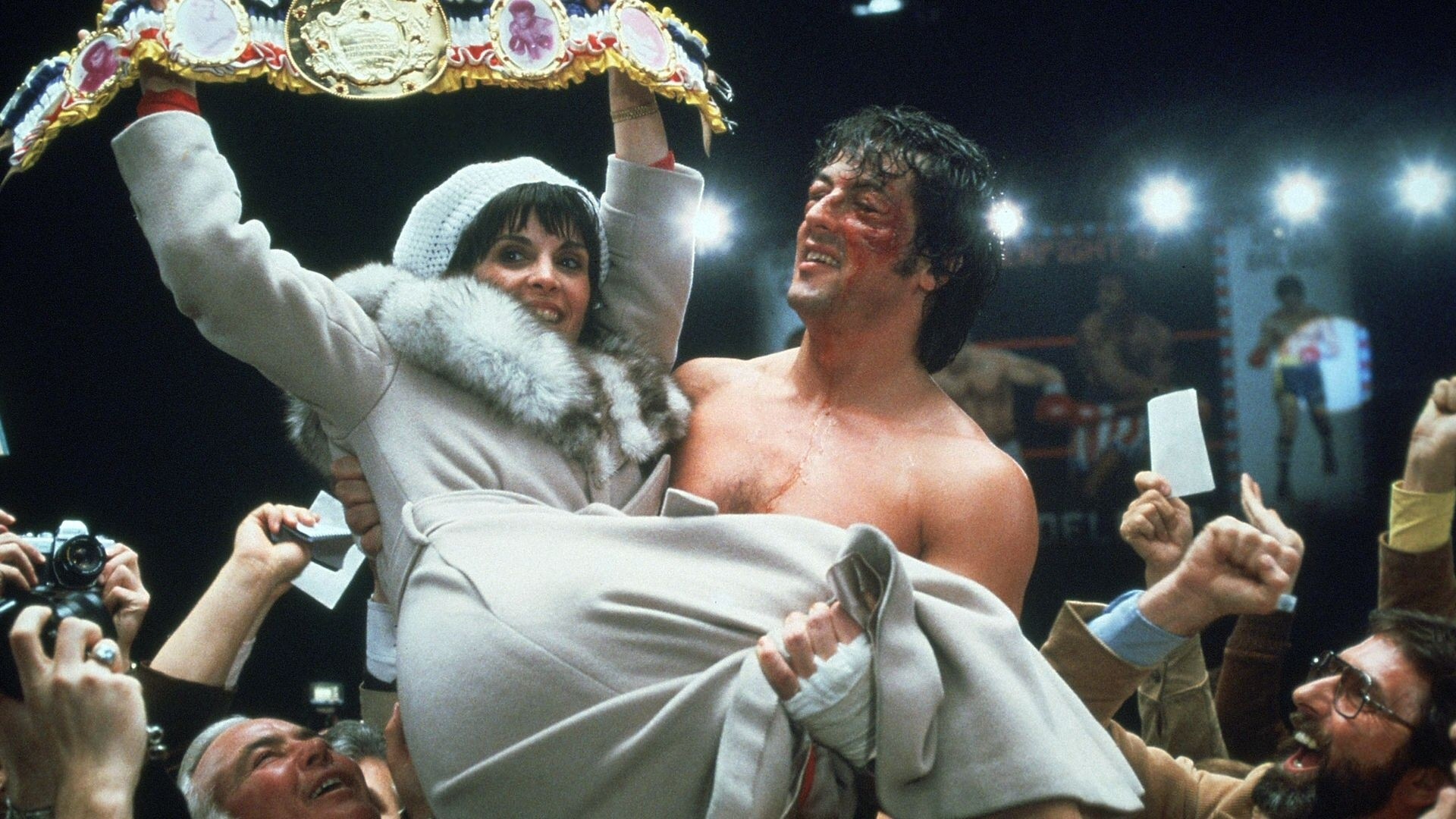 Rocky Balboa, Adriana, Sylvester Stallone, Talia Shire, Vittoria, wallpaper 1920x1080
