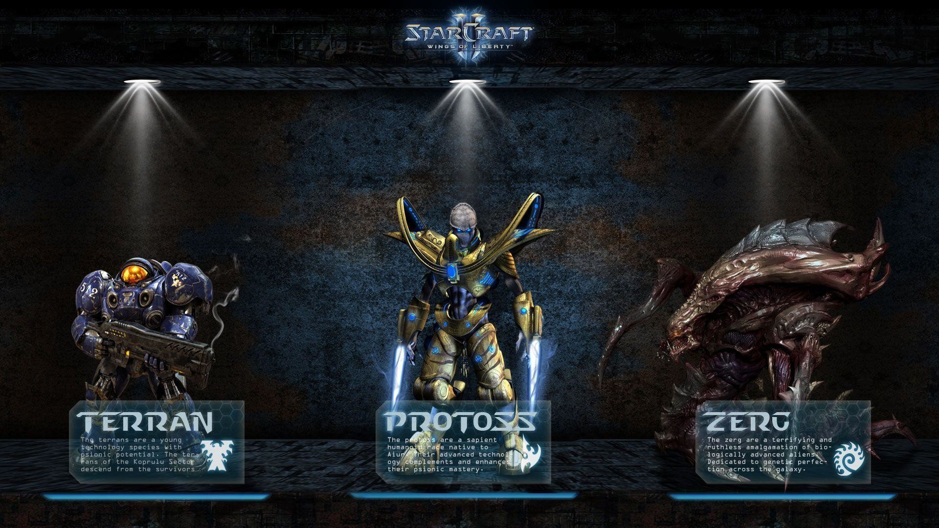StarCraft II, Terran, Protoss, Zerg, Fazioni, Full HD, sfondo per PC e portatile