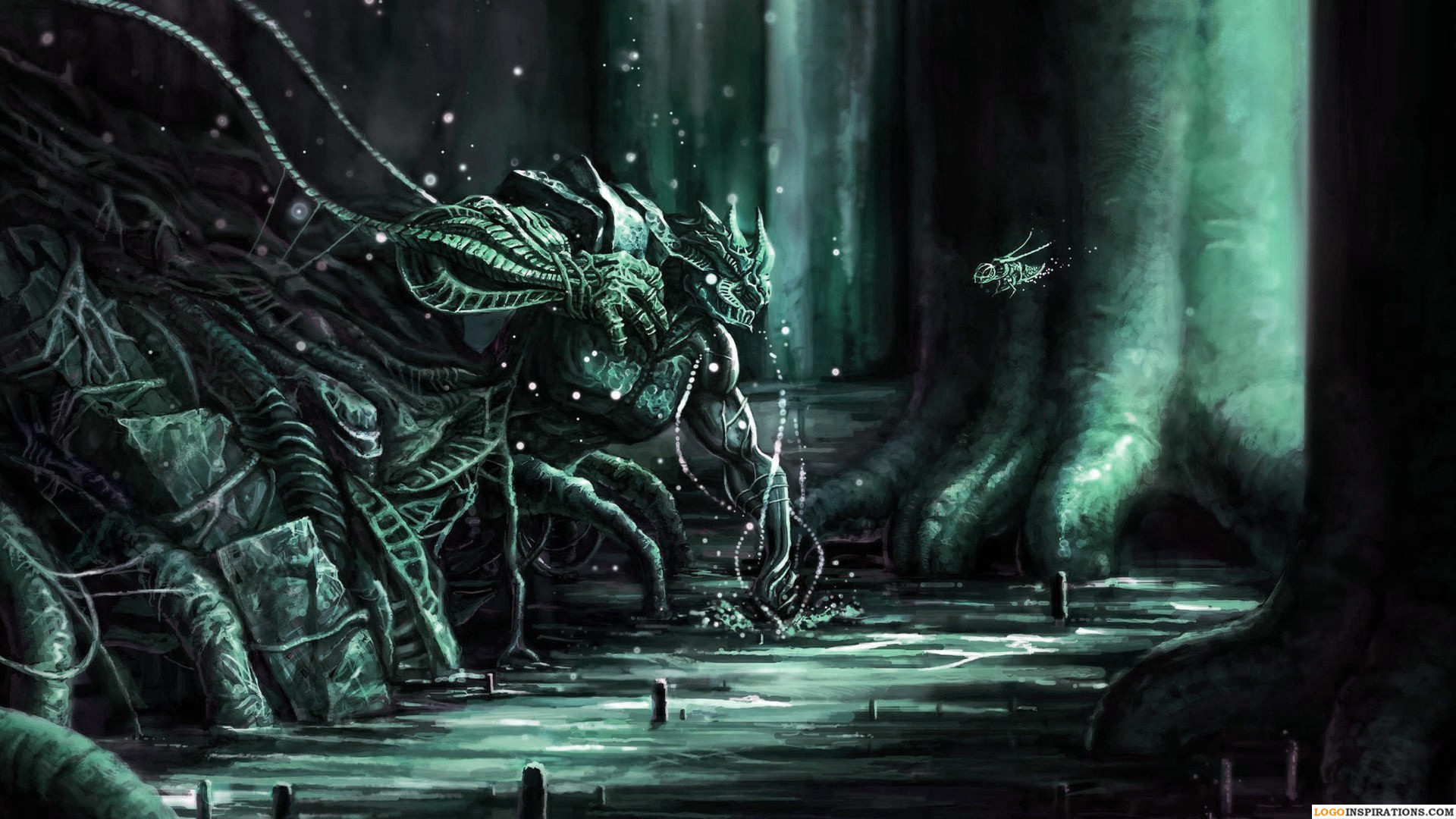 Final Fantasy, Drago, Foresta, Toni verdi, Full HD 1080p, sfondo desktop