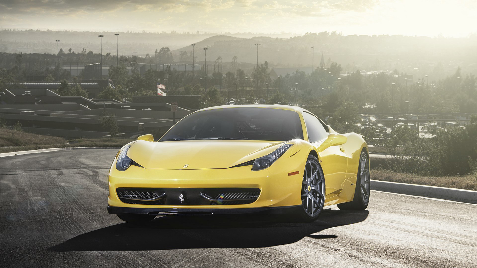 Ferrari 458 Italia, Ferrari, Giallo, Supercar, Full HD, sfondo per PC e portatile