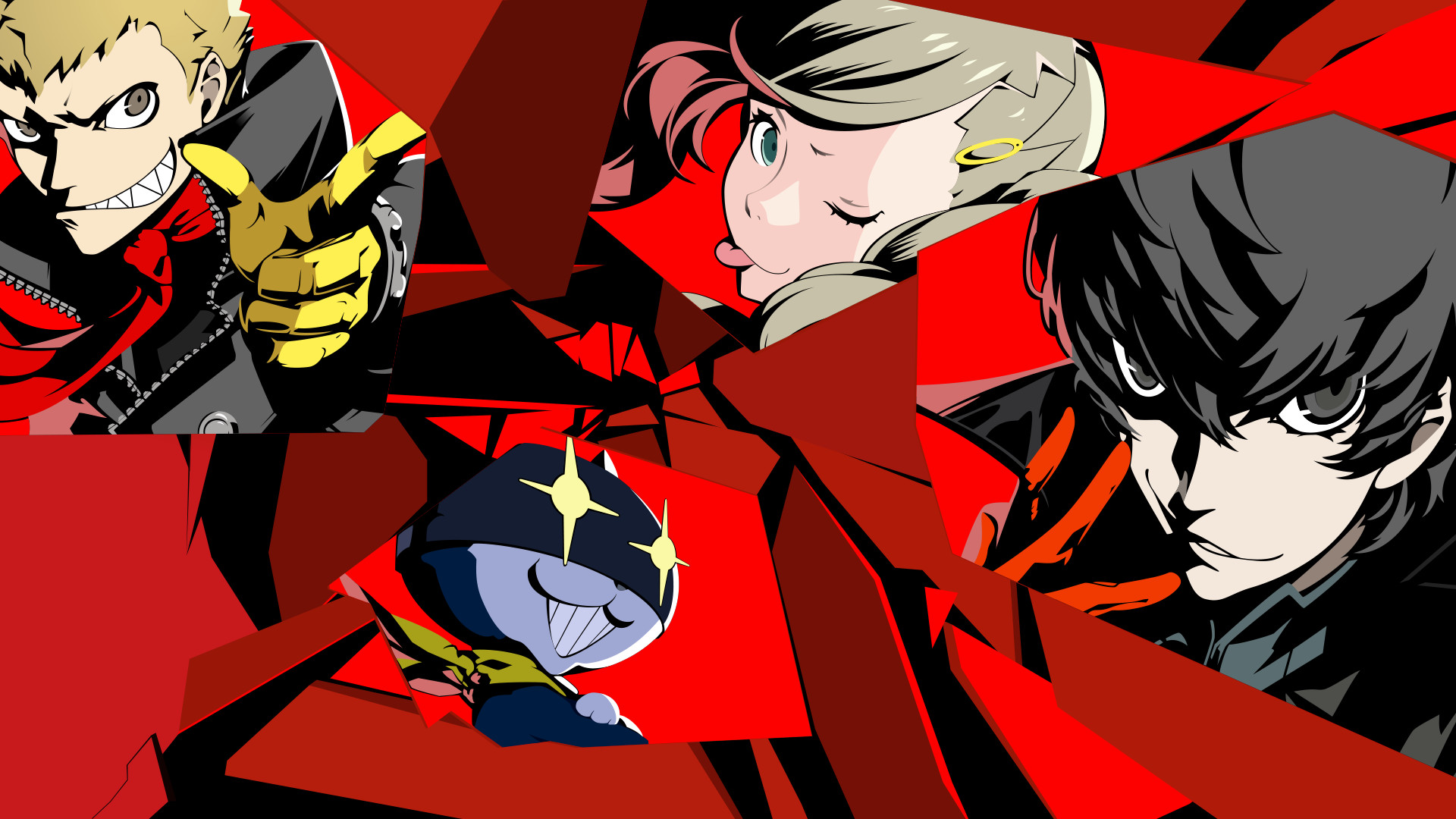 Phantom Thieves, Morgana, Persona 5, Collage, 1920x1080, sfondo per PC
