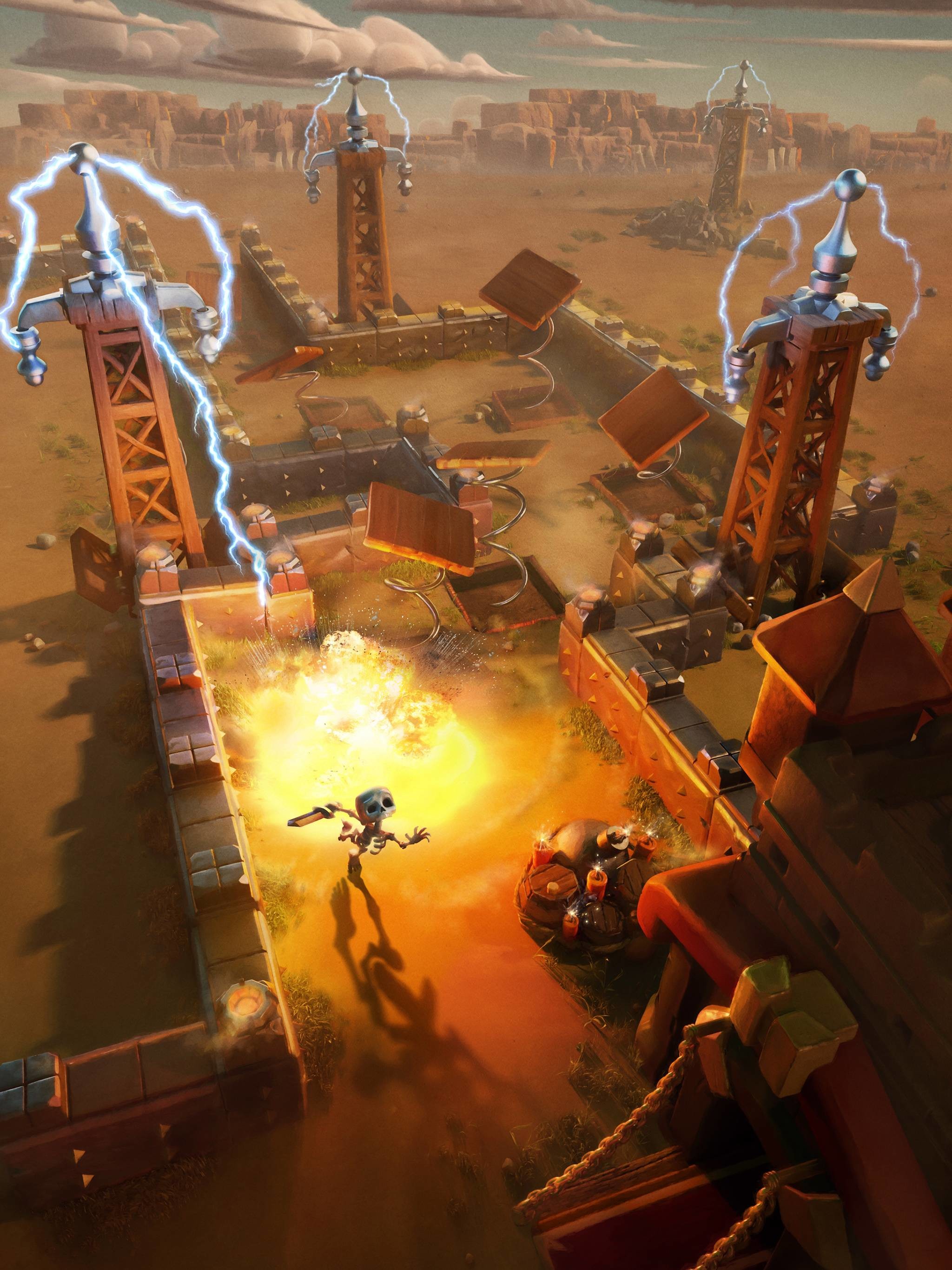 Clash Royale, Arena, Fulmini, Torre, Esplosione, QHD+, schermata di blocco iPad