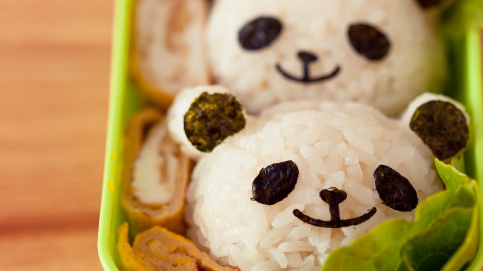 Bento, Onigiri, Panda, Kawaii, Full HD 1080p, sfondo desktop