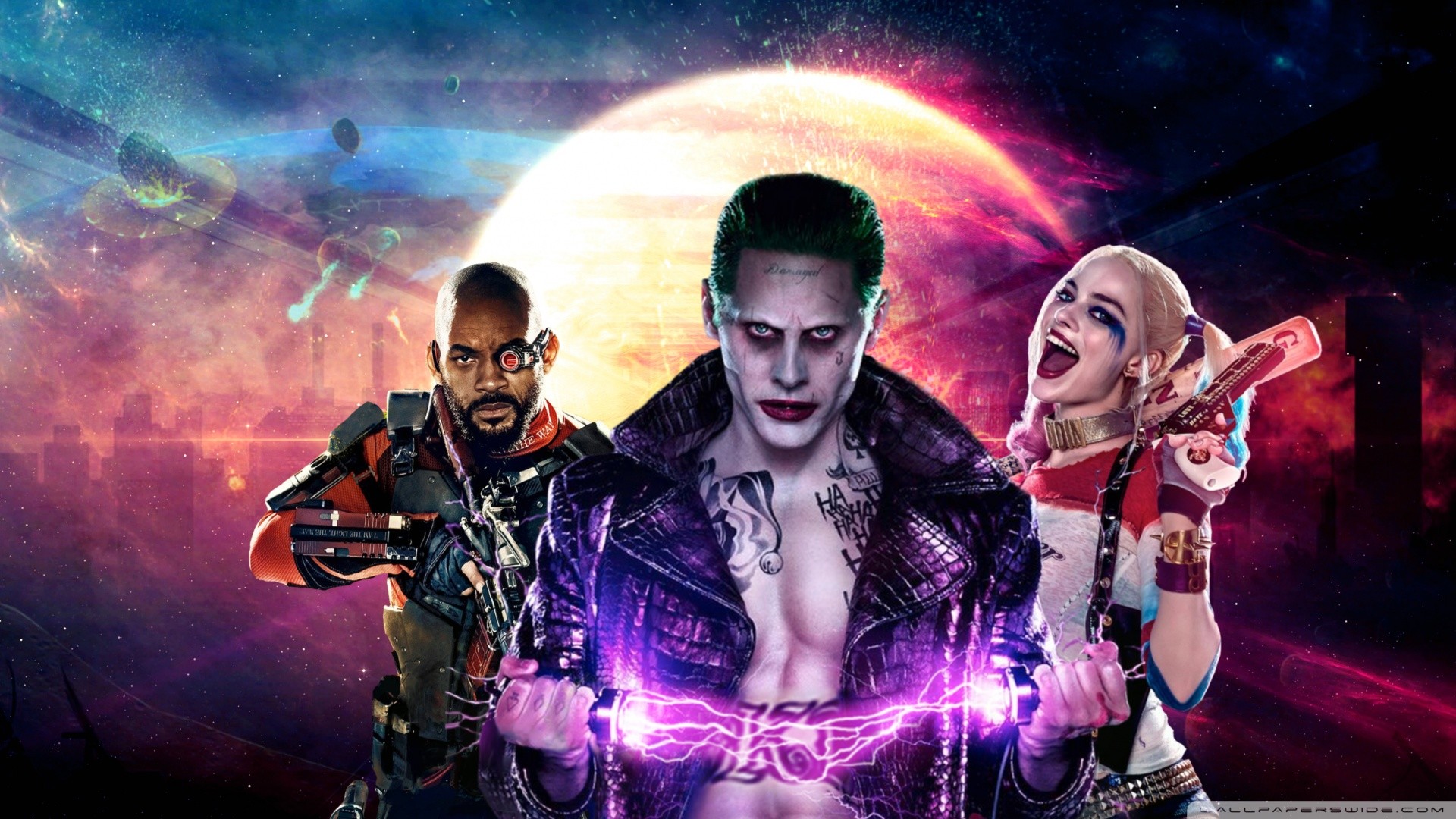 Joker, Harley Quinn, Deadshot, Jared Leto, Margot Robbie, Will Smith, sfondo 1920x1080 per PC