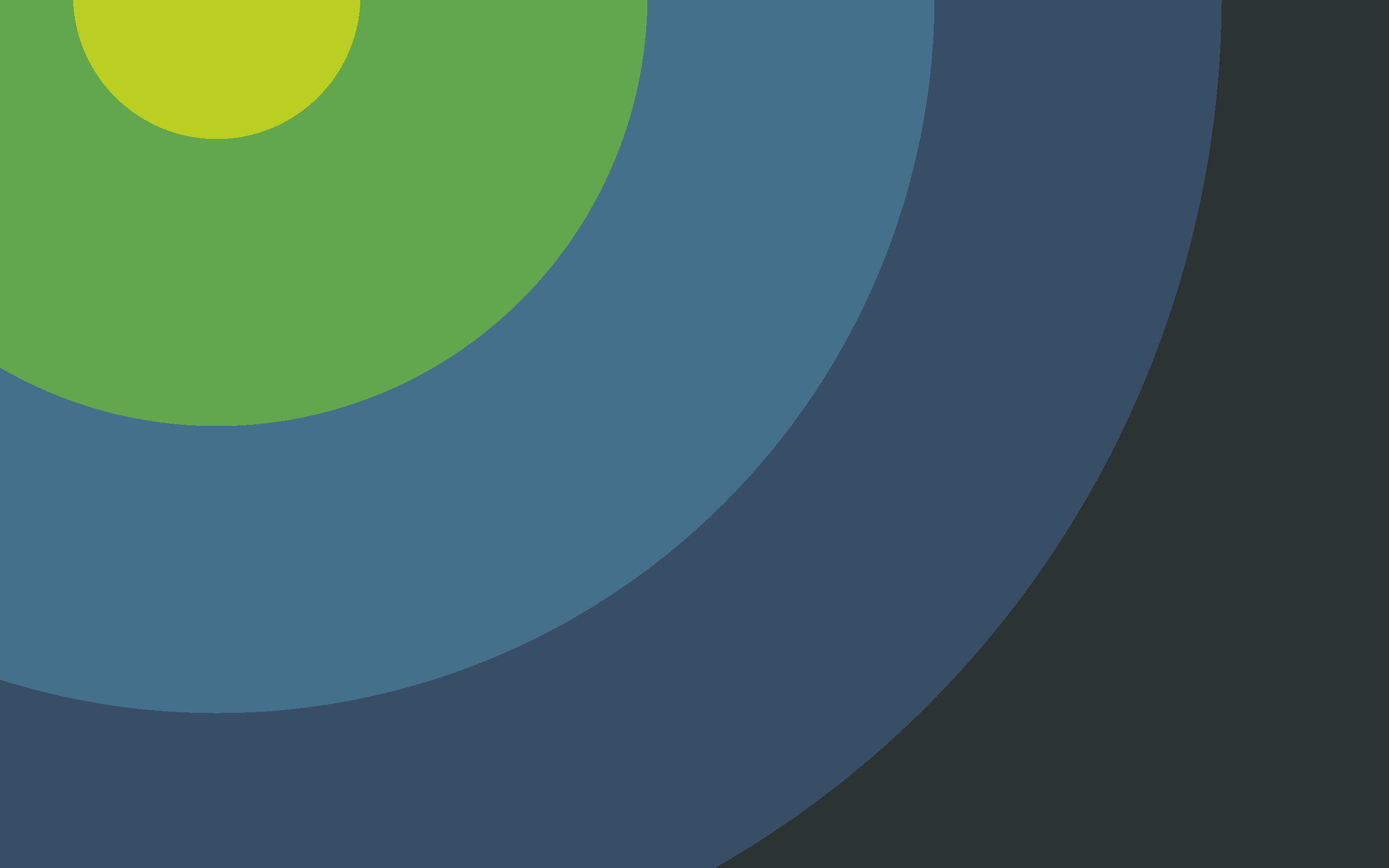 Cerchi concentrici, Verde, Blu, Flat design, 2K, sfondo Windows 11