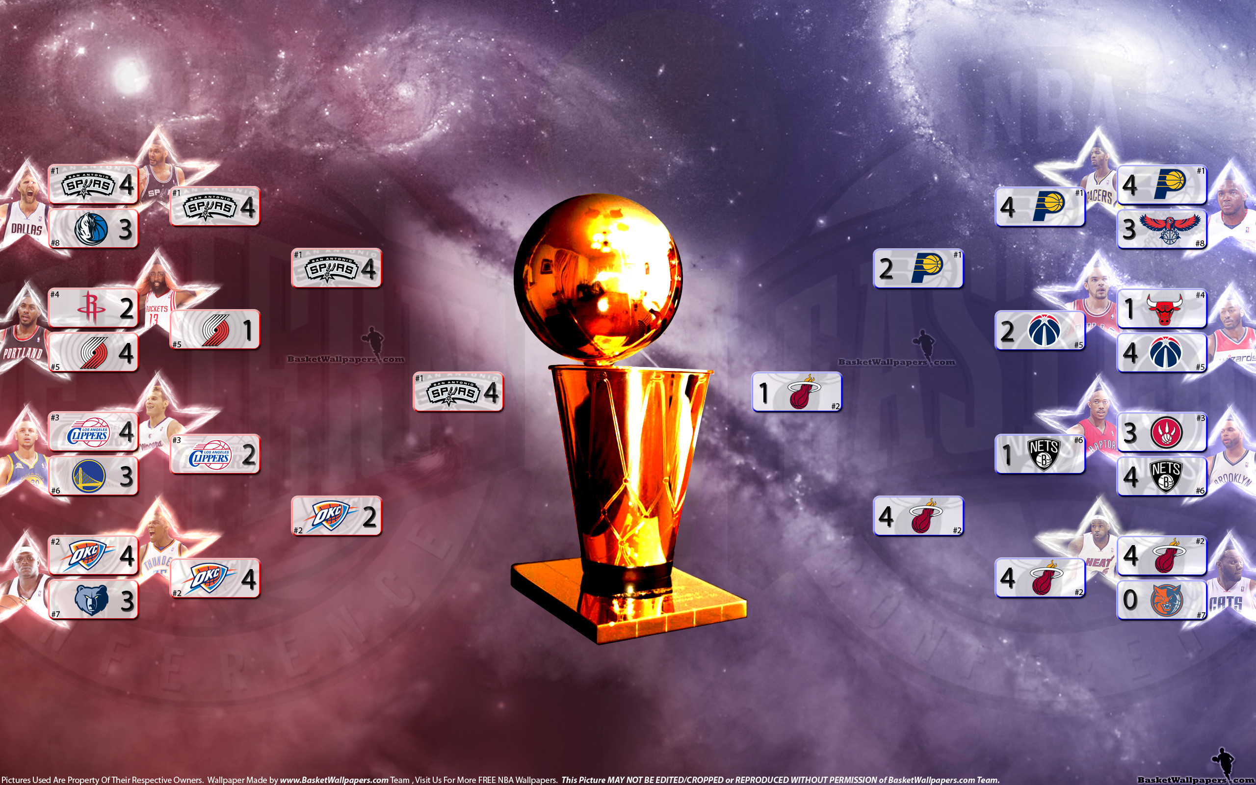 NBA Playoffs, Larry O'Brien Trophy, Tabellone, Spazio, 2K, sfondo Windows 11