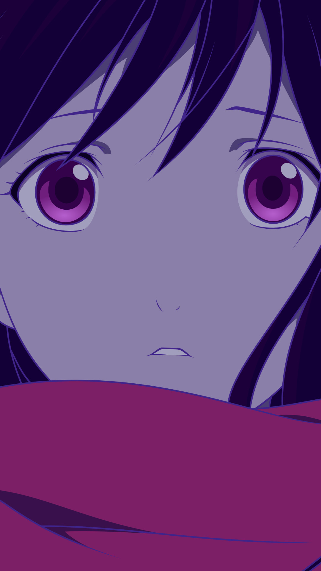 Hiyori Iki, Noragami, Sciarpa, Viola, Verticale, sfondo per iPhone e Android