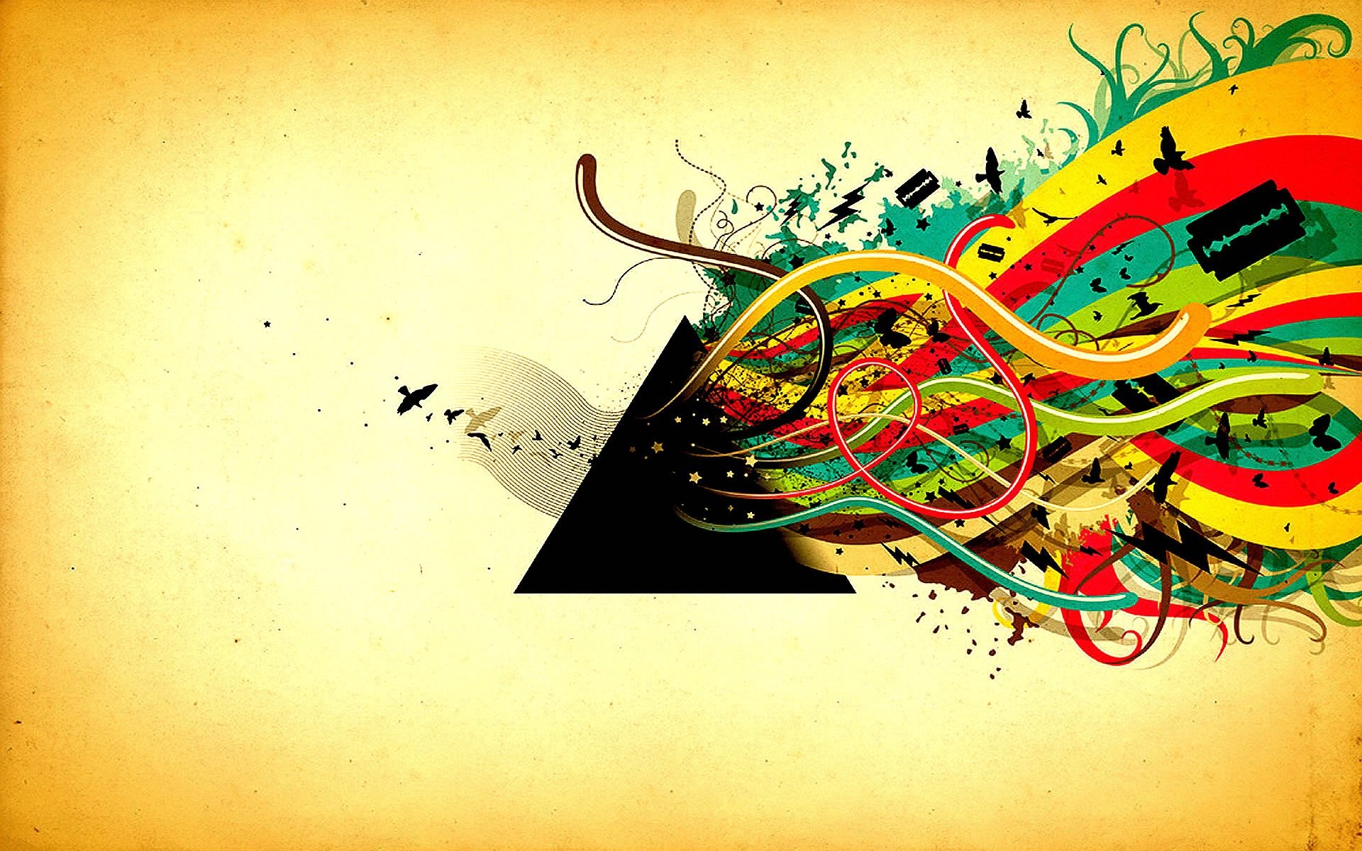 Pink Floyd, Prisma, Arcobaleno, Arte digitale, 16:10 Full HD, sfondo widescreen
