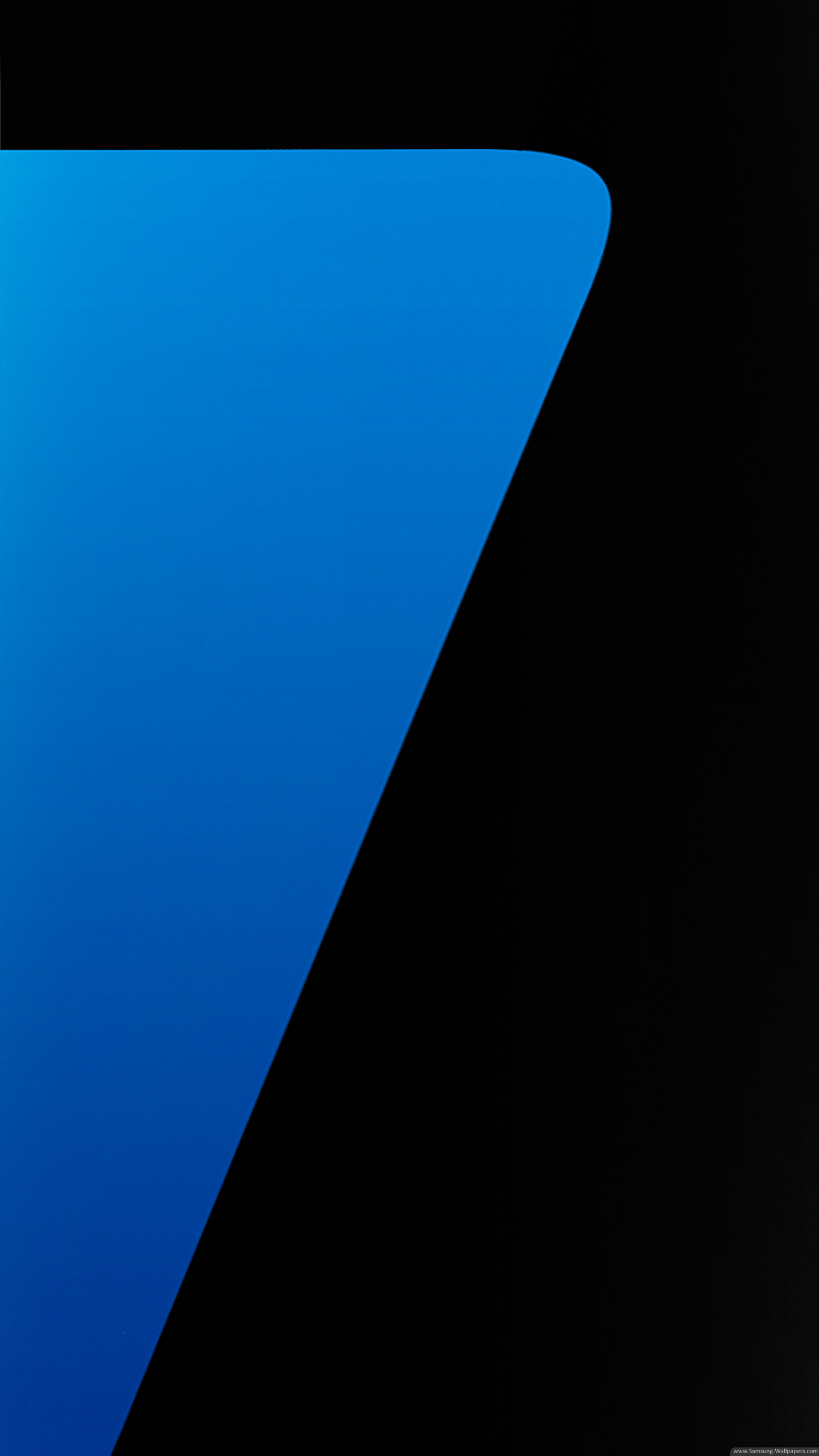 Samsung Galaxy S7 Edge, Sfondo di serie, Blu, Sfondo nero, QHD+, wallpaper per smartphone