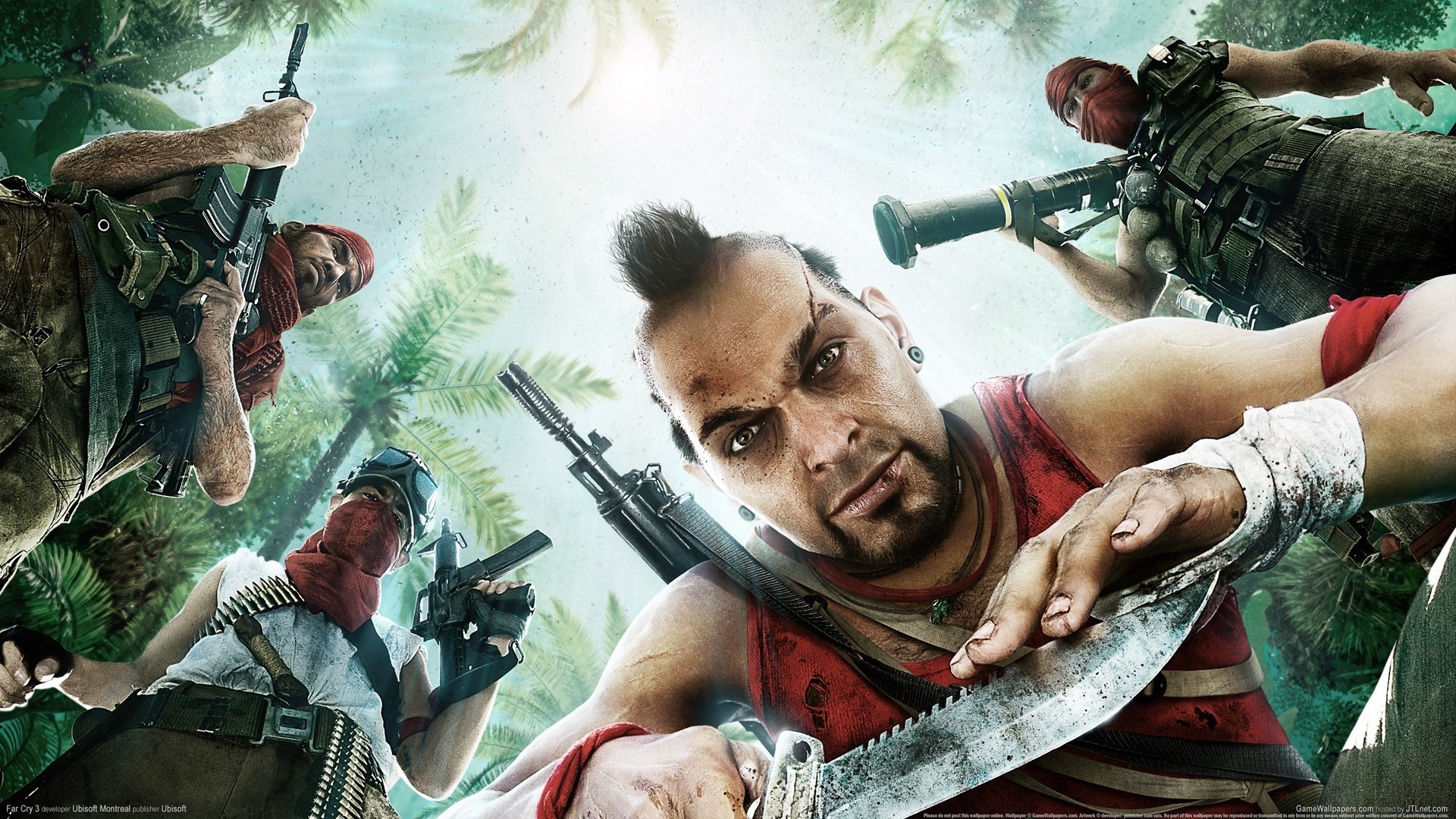 Vaas Montenegro, Far Cry 3, Machete, Pirati, Giungla, 1920x1080, sfondo per PC
