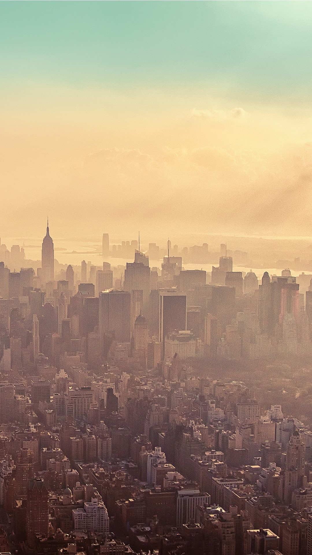 New York, Manhattan, Empire State Building, Nebbia, Full HD, sfondo iPhone 6 Plus