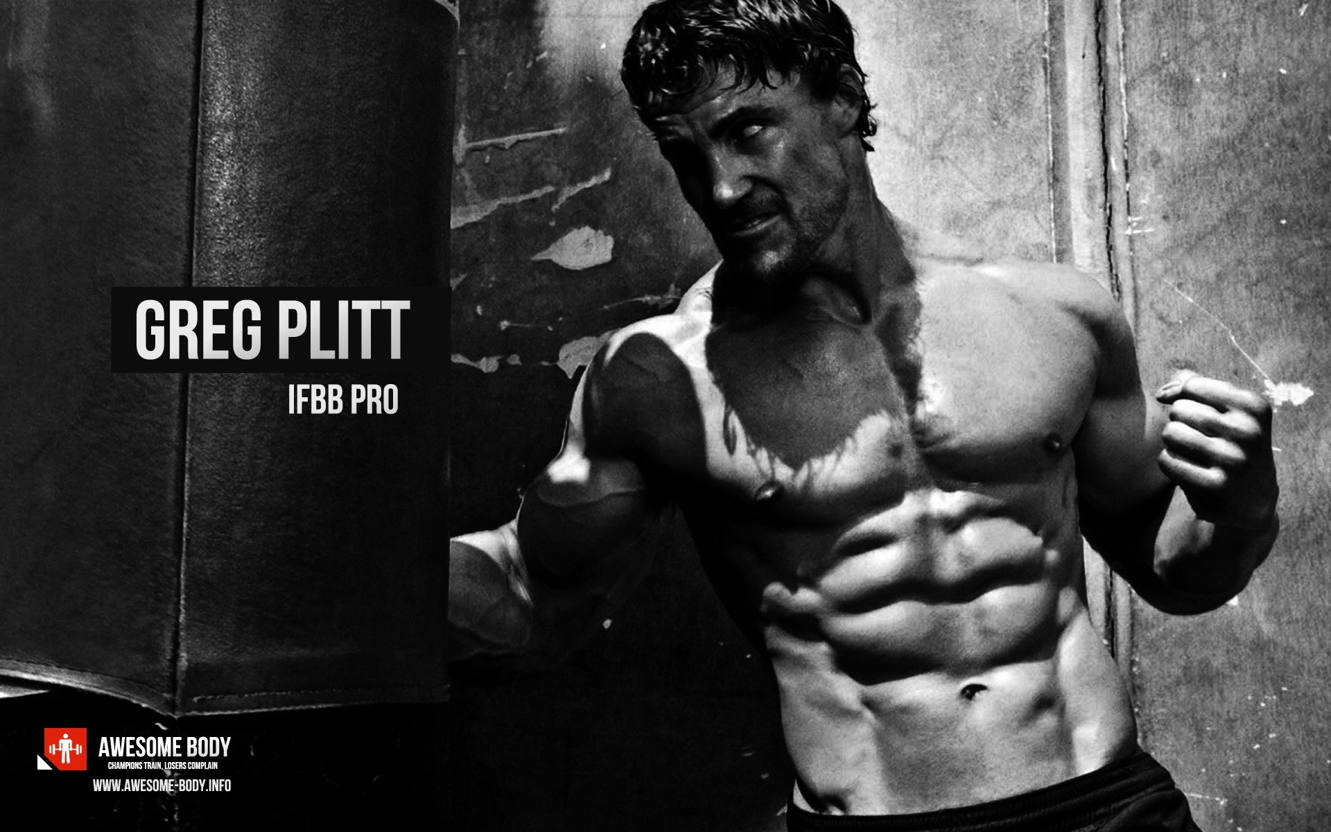 Greg Plitt, IFBB Pro, Bodybuilding, Bianco e nero, 1920x1200, sfondo MacBook Pro