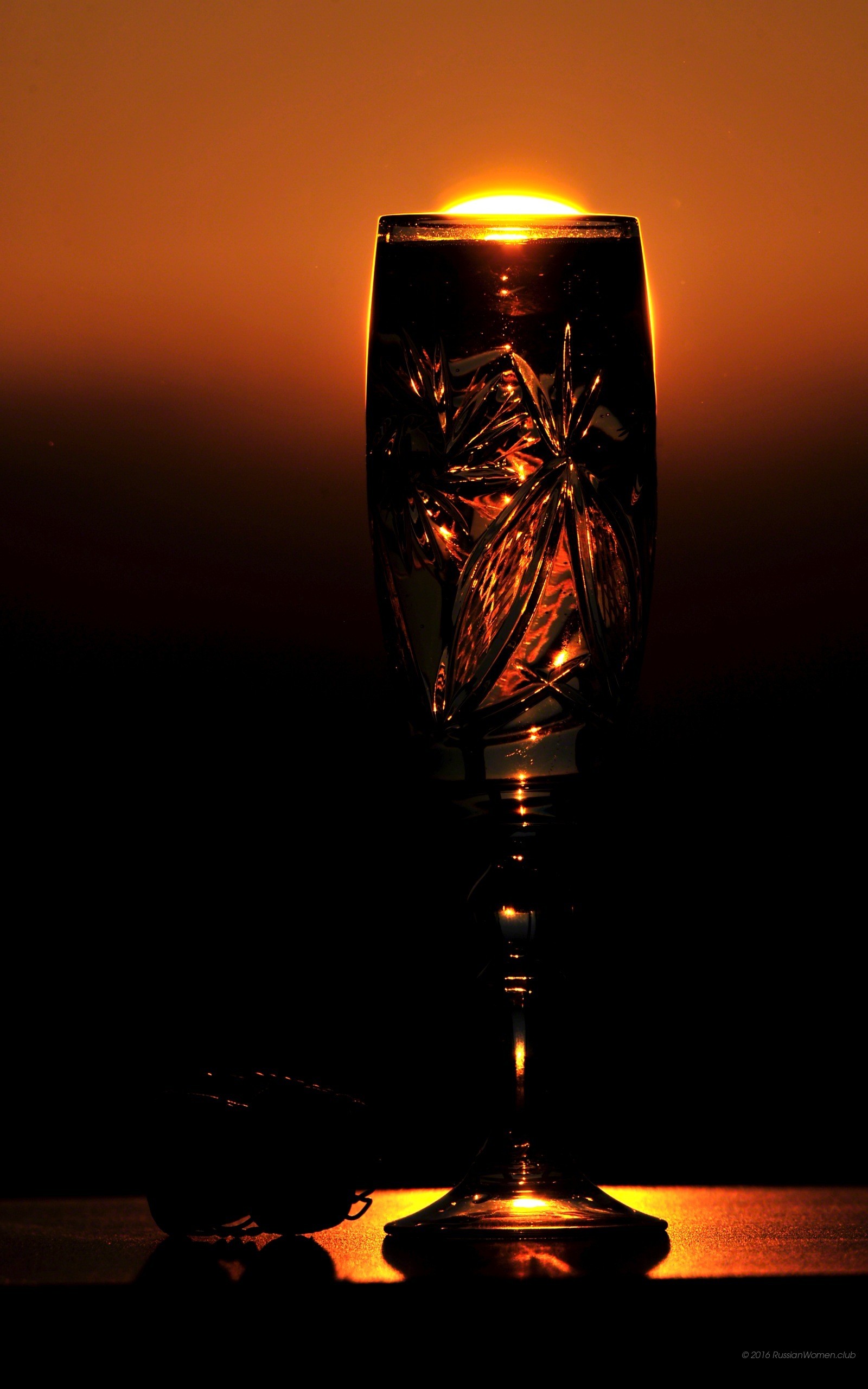 Calice, Tramonto, Silhouette, Controluce, QHD+, wallpaper per cellulare