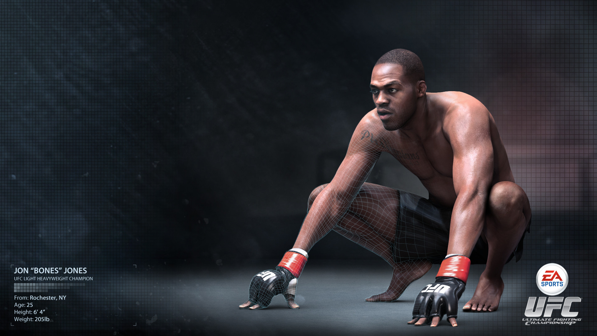 Jon Jones, Bones, EA Sports UFC, Sfondo scuro, Full HD, wallpaper per portatile