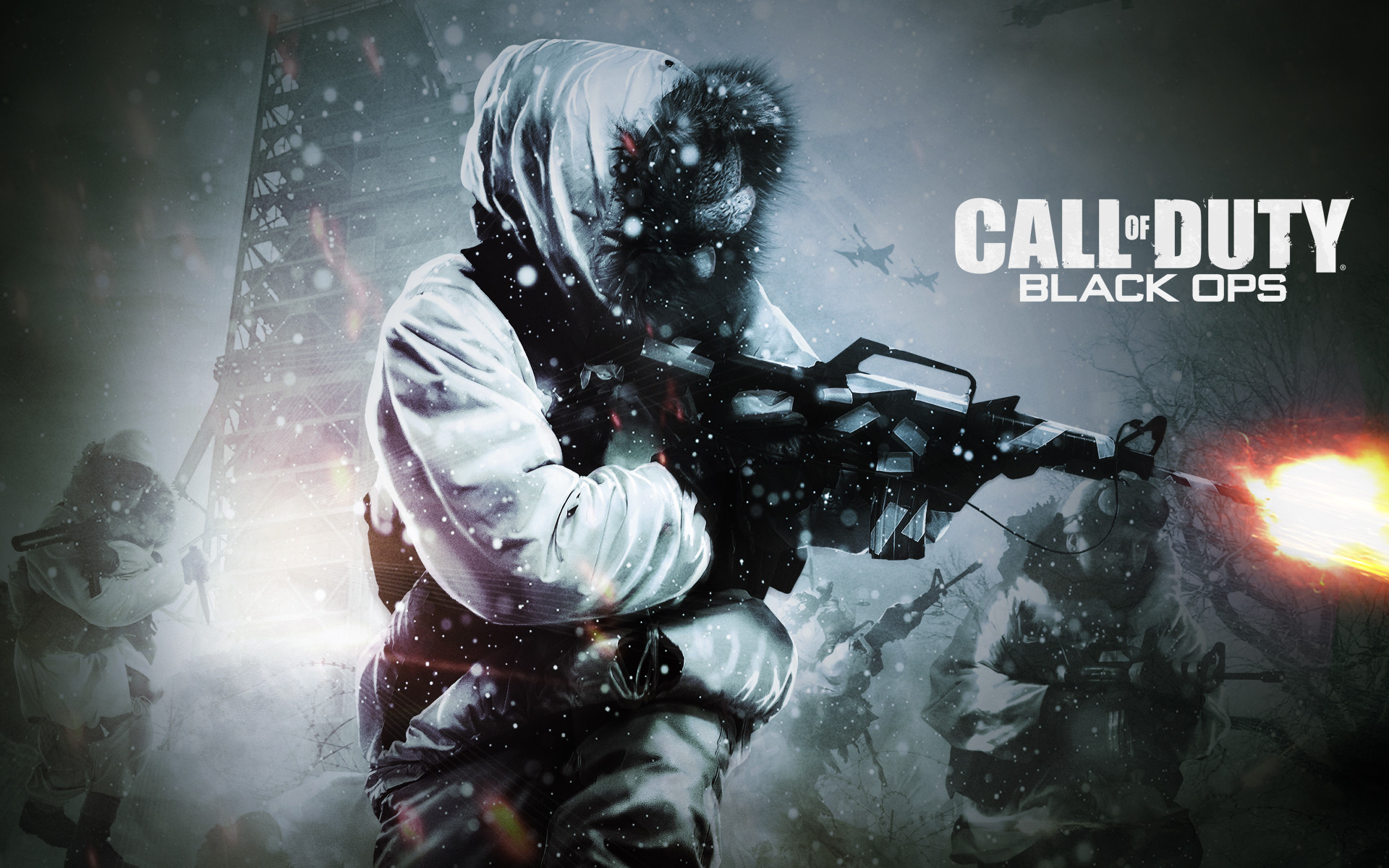 Call of Duty: Black Ops, Call of Duty, Soldato, Neve, Sparo, Full HD, wallpaper per portatile