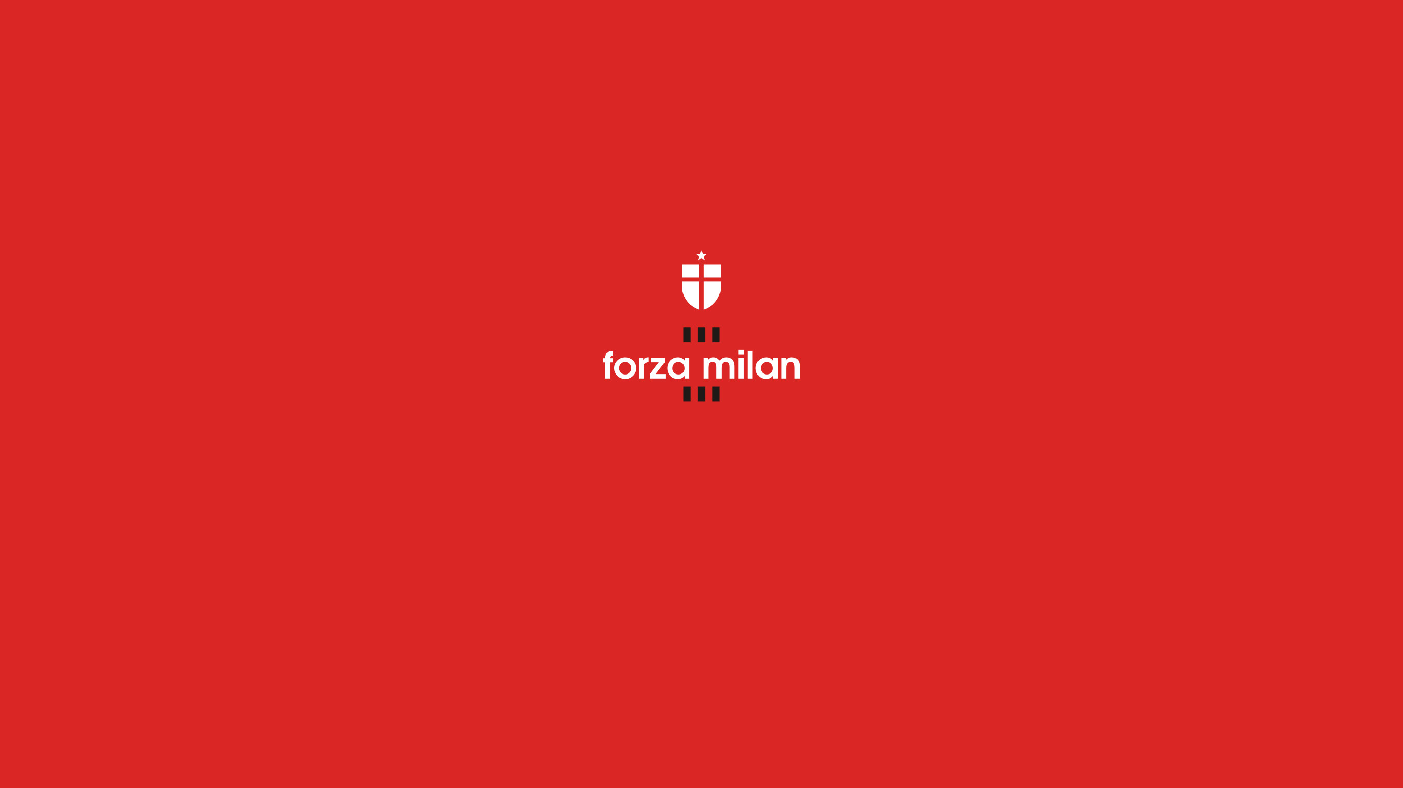 Forza Milan, AC Milan, Sfondo rosso, Minimalista, 16:9 2K, wallpaper widescreen