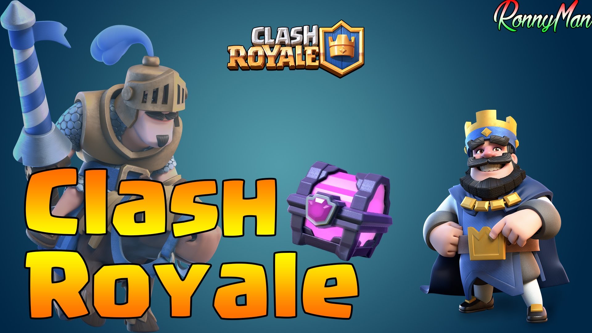 Clash Royale, Logo, Principe, Re Blu, Forziere, Full HD, sfondo desktop