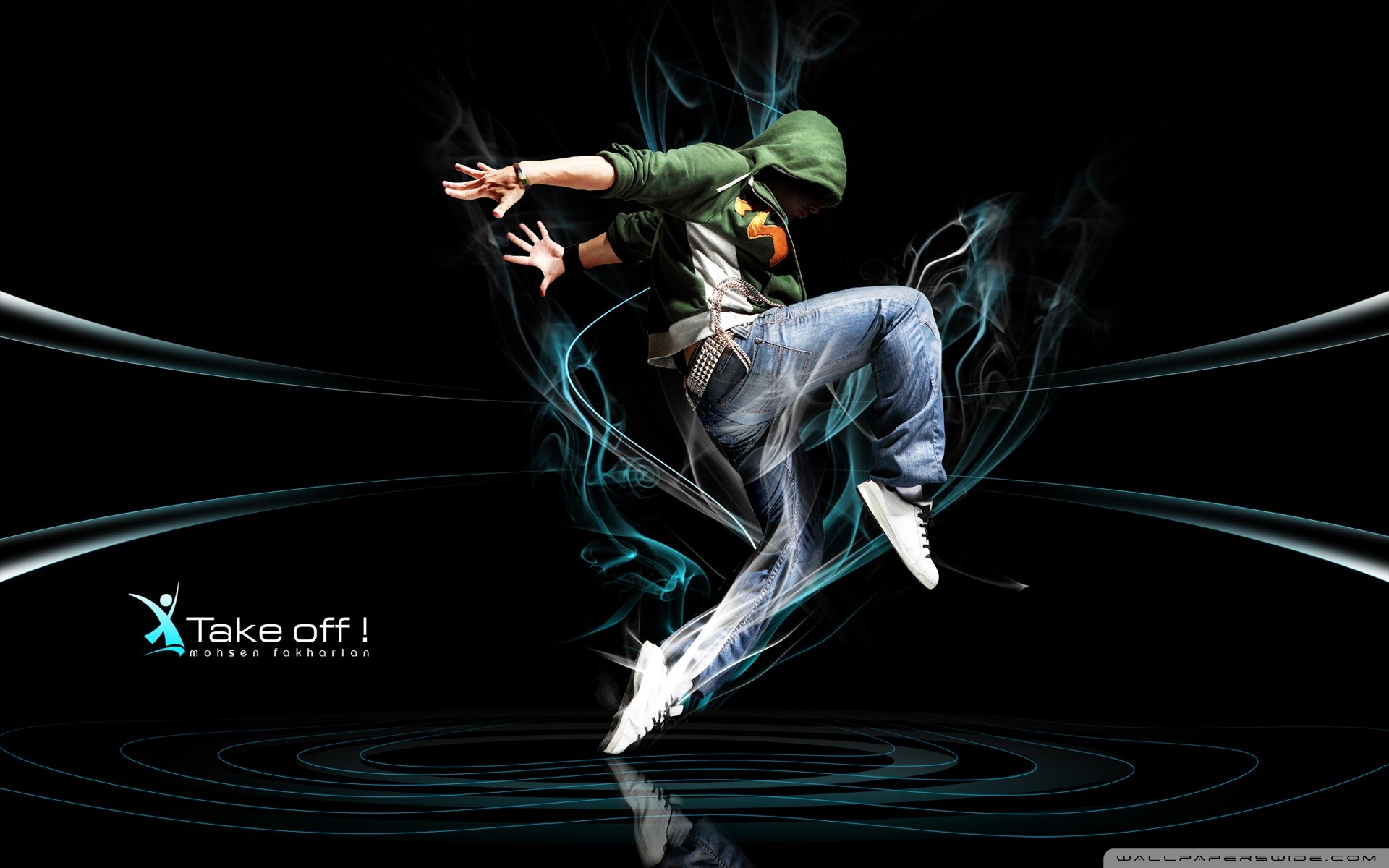 Ballerino, Hip hop, Danza, Sfondo nero, 1920x1200, wallpaper desktop