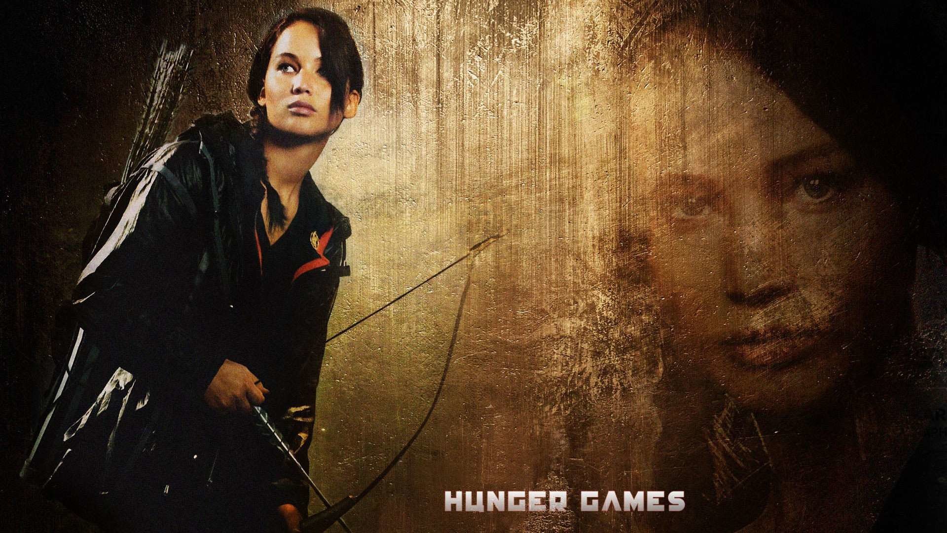 Jennifer Lawrence, Katniss Everdeen, Hunger Games, Arco, Seppia, sfondo per portatile