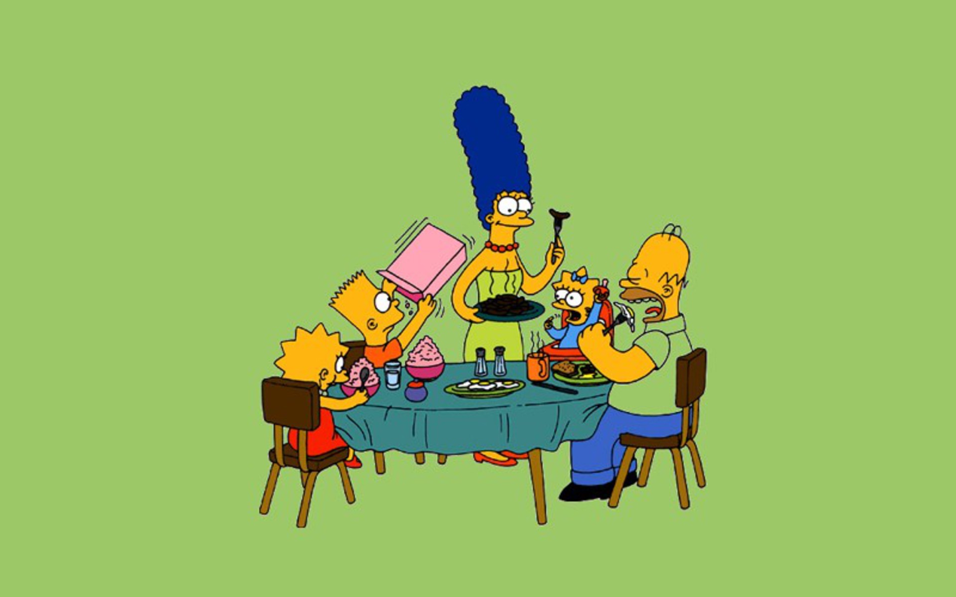 I Simpson, Marge Simpson, Bart Simpson, Lisa Simpson, Homer Simpson, Cena, sfondo MacBook Air