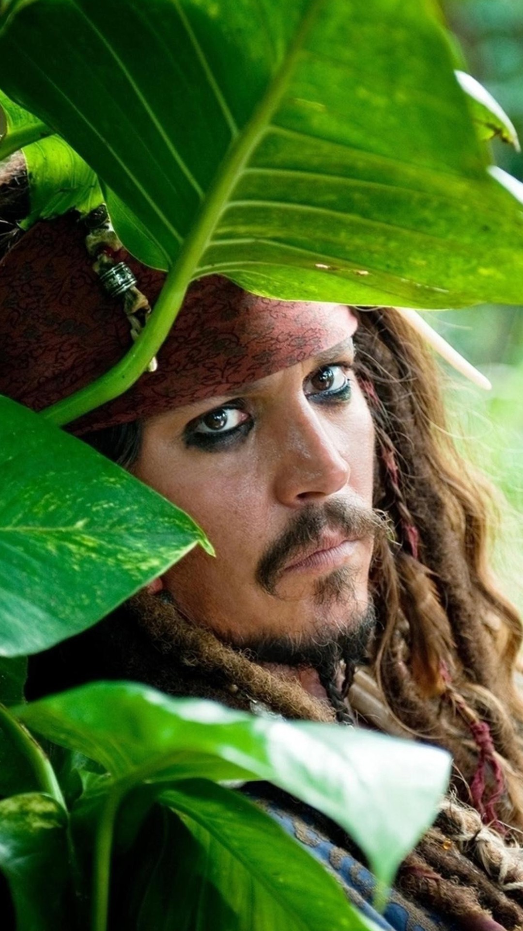 Jack Sparrow, Johnny Depp, Pirati dei Caraibi, Foglie, 1080x1920, schermata di blocco iPhone