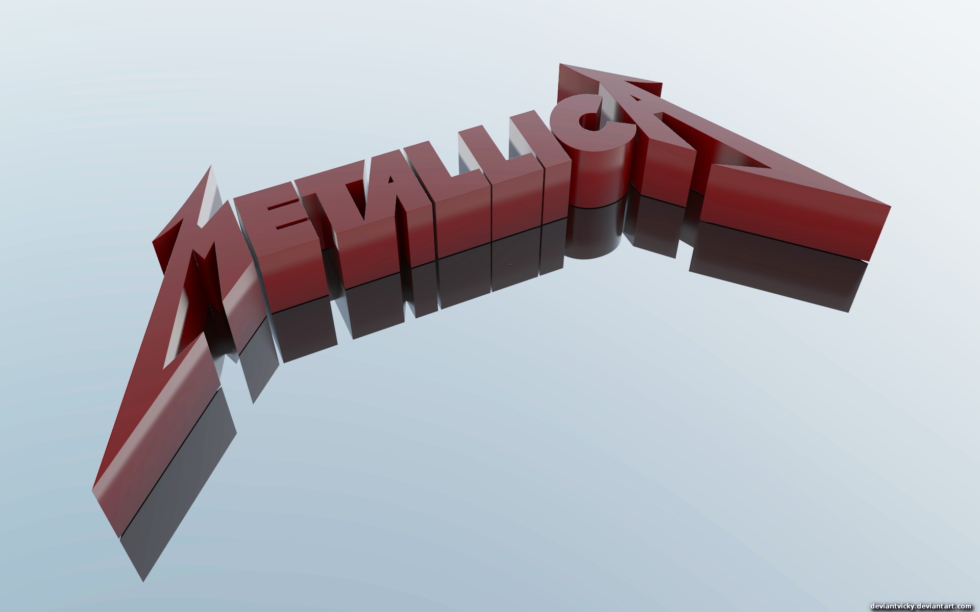Metallica, Logo 3D, Rosso, 1920x1200, sfondo per PC