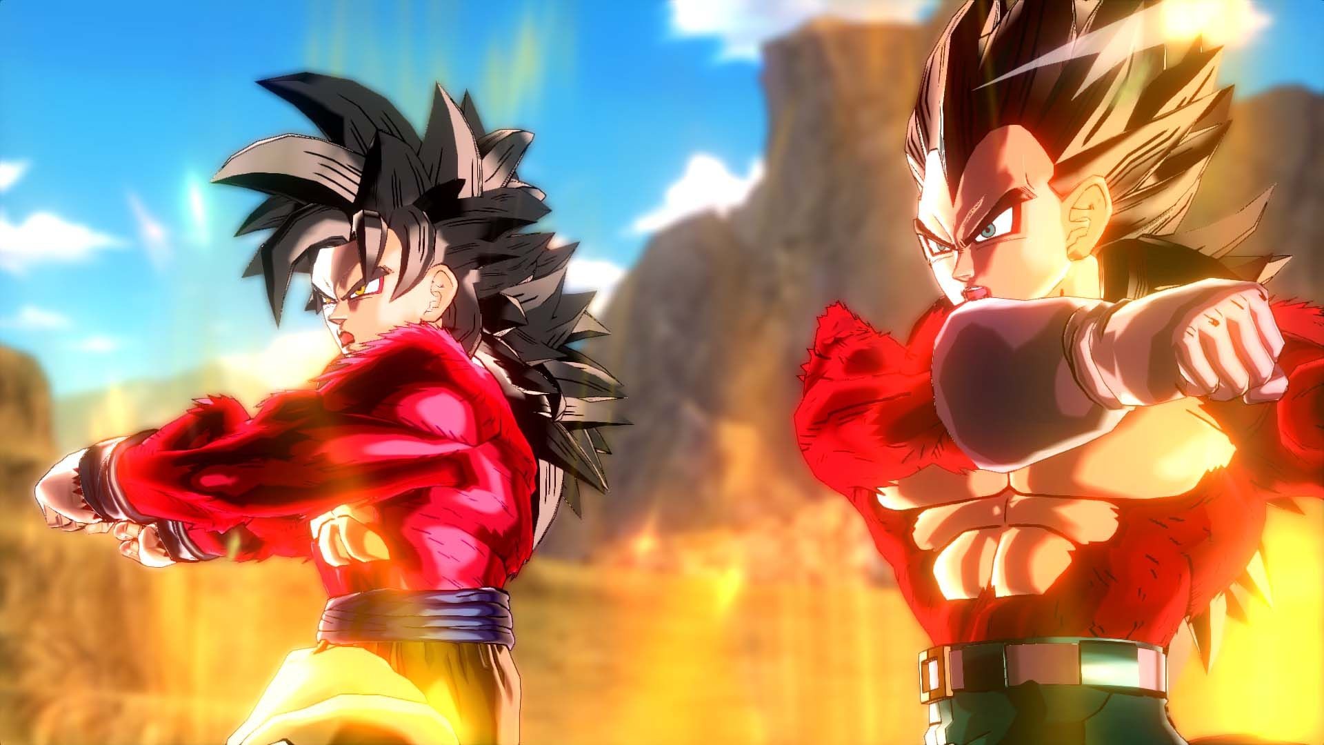 Goku, Vegeta, Super Saiyan 4, Dragon Ball Xenoverse, Dragon Ball, sfondo Full HD per computer