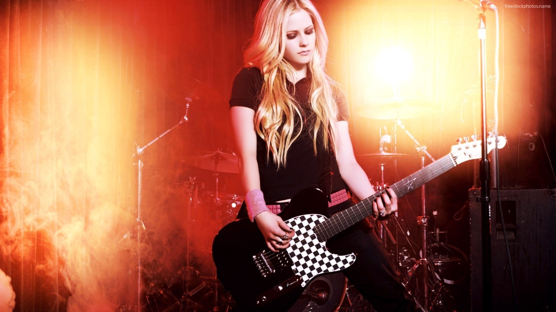 Avril Lavigne, Chitarra elettrica, Concerto, 1920x1080, sfondo per PC