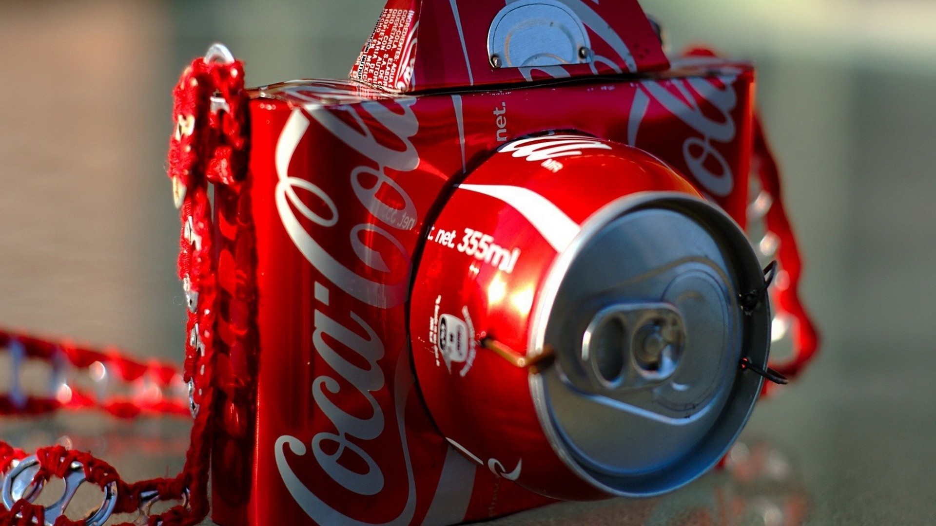 Coca-Cola, Macchina fotografica, Lattina, Arte del riciclo, Full HD, sfondo desktop