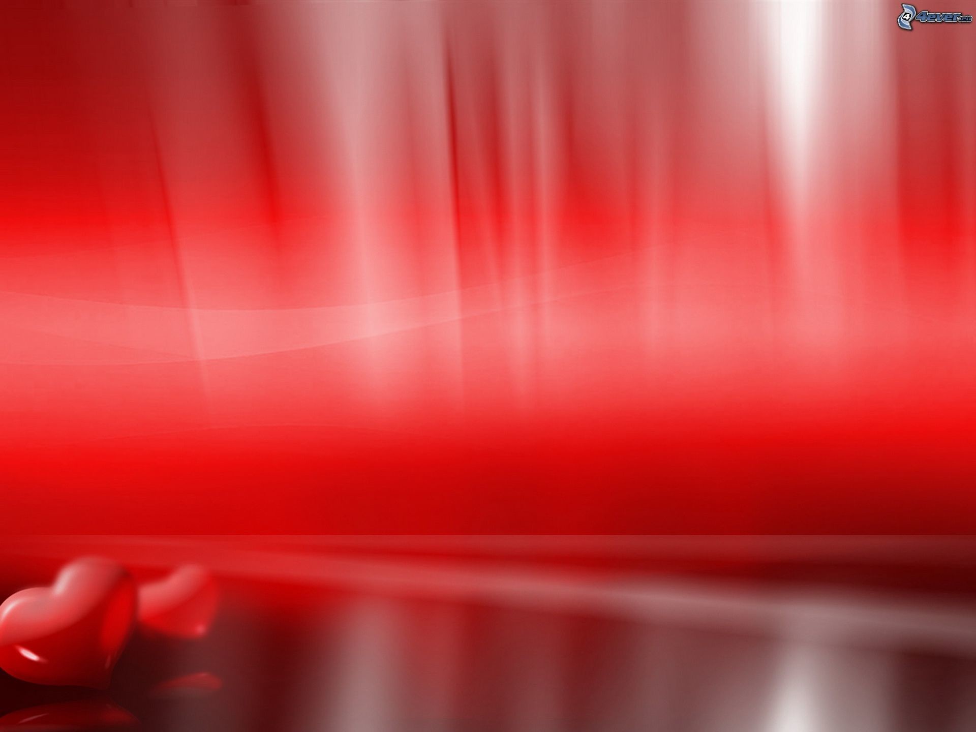 Astratto rosso, Cuori, Raggi di luce, Riflesso, Full HD, wallpaper per tablet