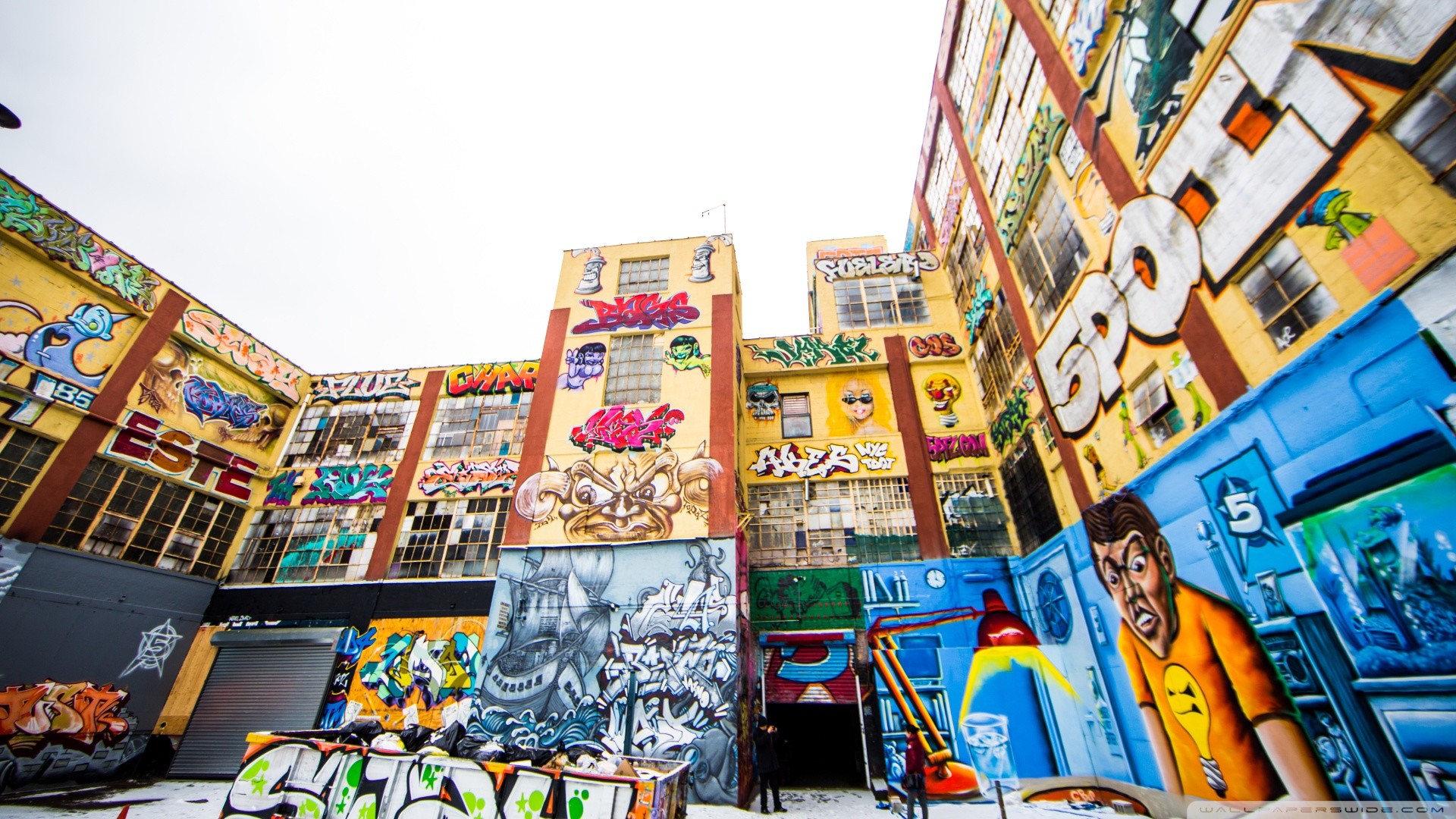 5 Pointz, New York, Queens, Graffiti, Edifici, Full HD, wallpaper per computer