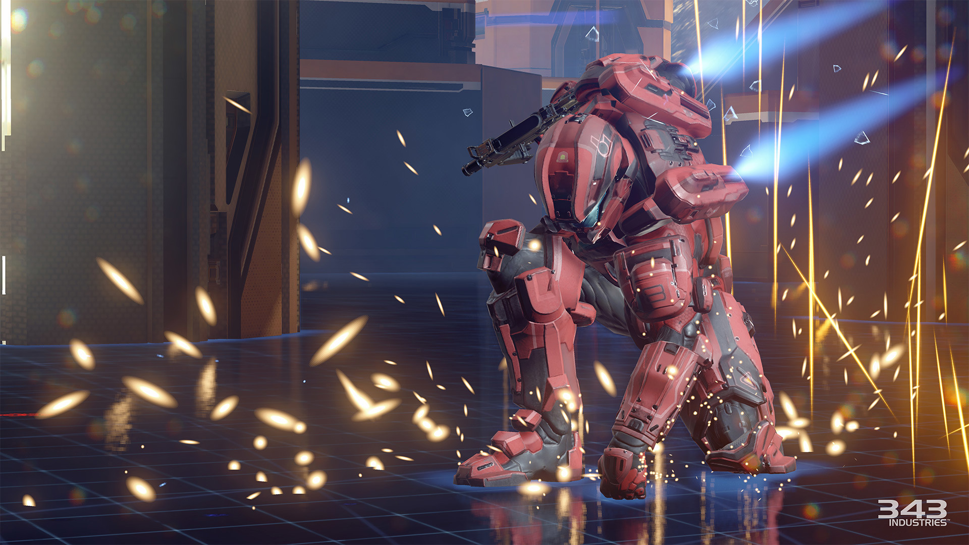 Halo 5: Guardians, Spartan rosso, Scintille, 343 Industries, 1920x1080, immagine di sfondo