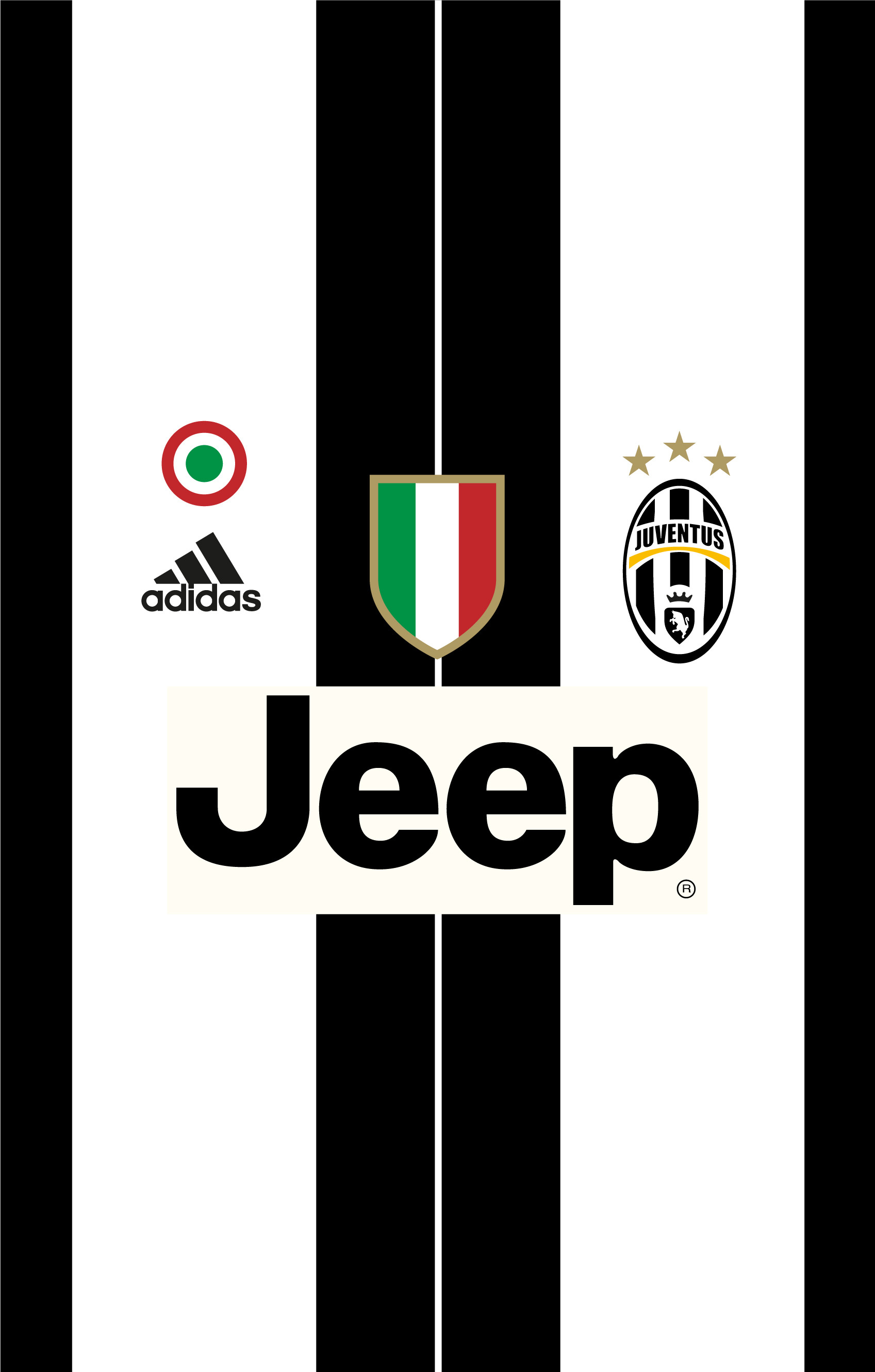 Juventus, Maglia bianconera, Jeep, Adidas, QHD+, sfondo per iPhone e Android