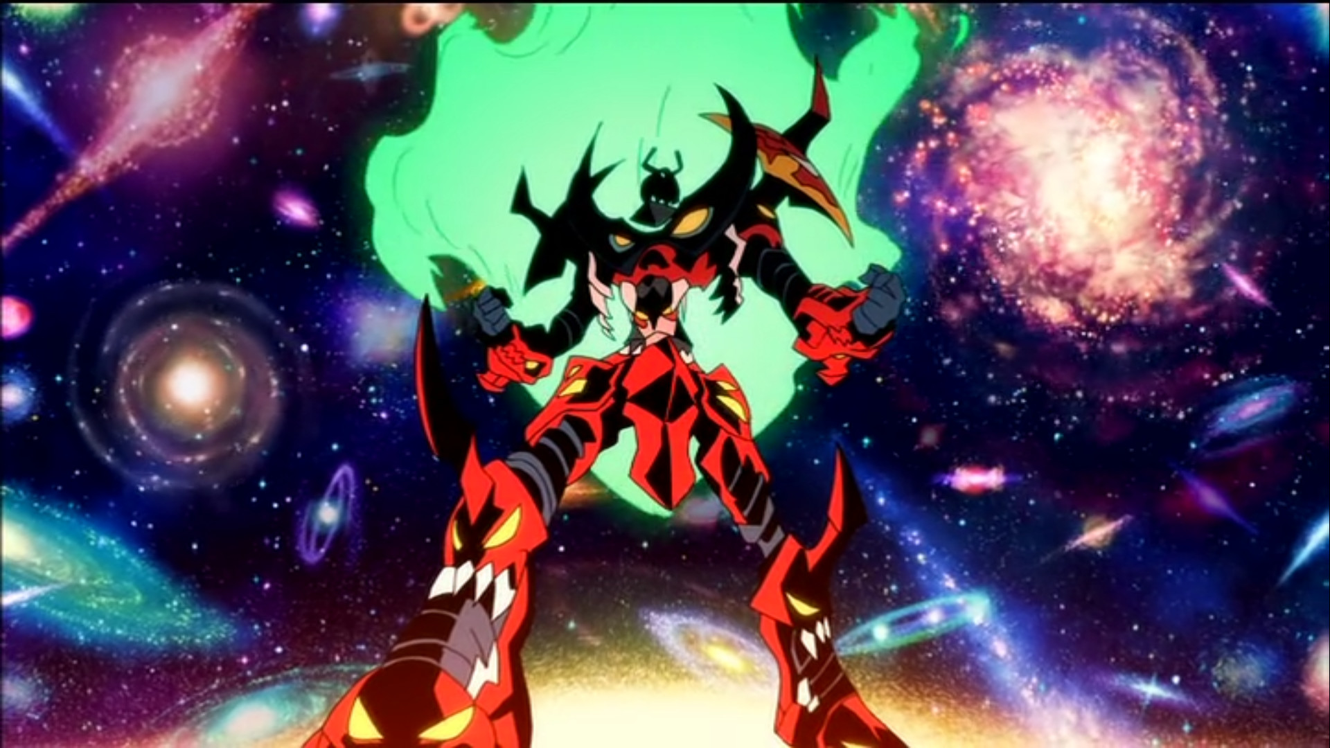Tengen Toppa Gurren Lagann, Gurren Lagann, Mecha, Galassie, Spazio, sfondo widescreen Full HD