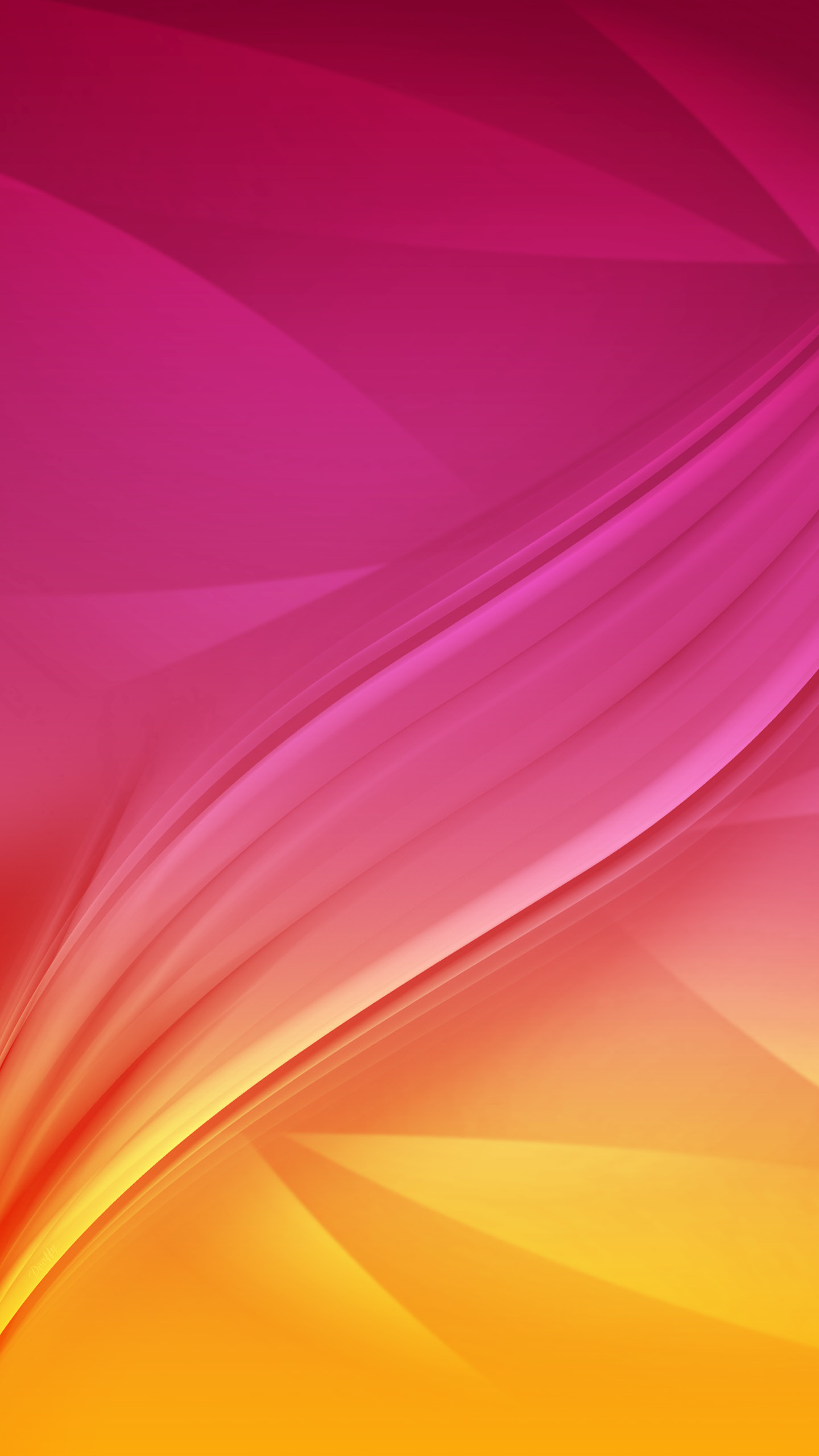 Curve astratte, Gradiente, Rosa e arancione, sfondo schermata di blocco Samsung S25 Edge