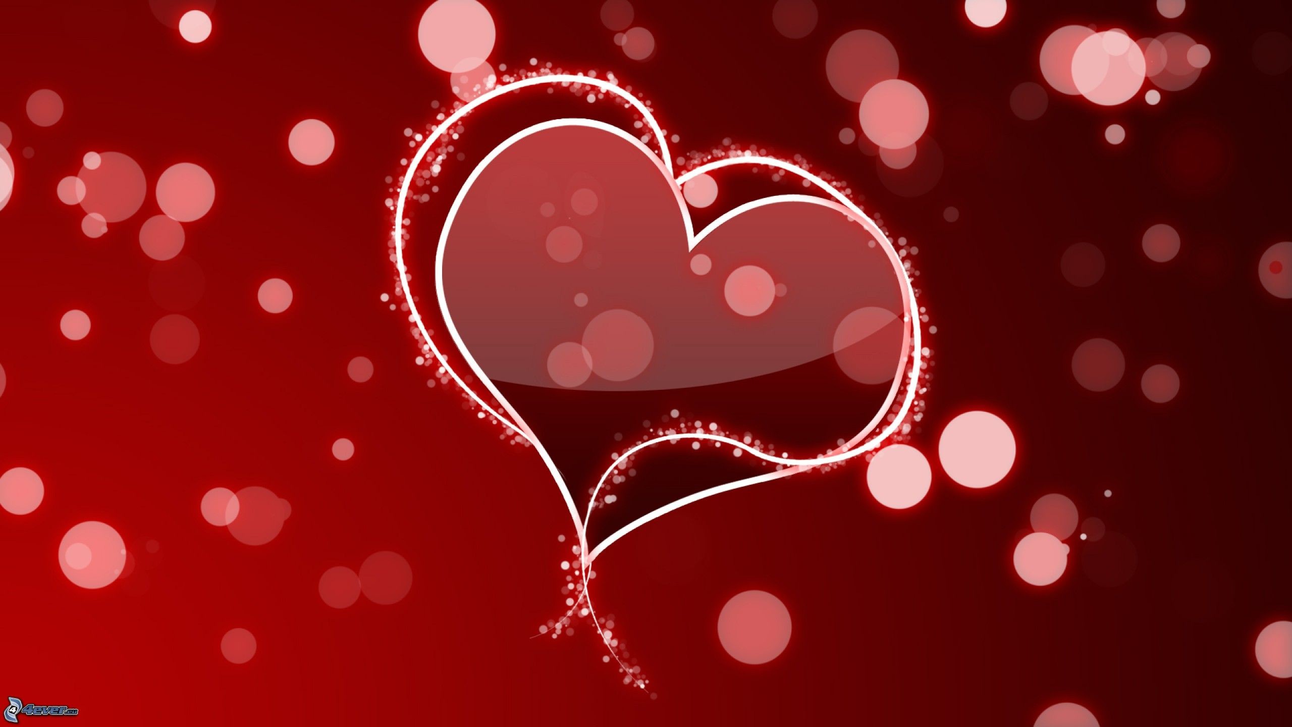 Cuore, San Valentino, Bokeh, Rosso, 2K, wallpaper per portatile