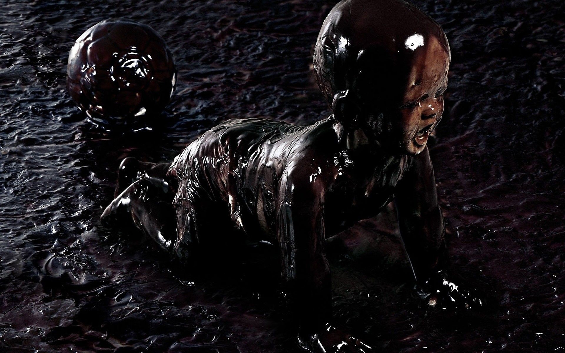 Bambole inquietanti, Liquido nero, Horror, 16:10 Full HD, sfondo widescreen