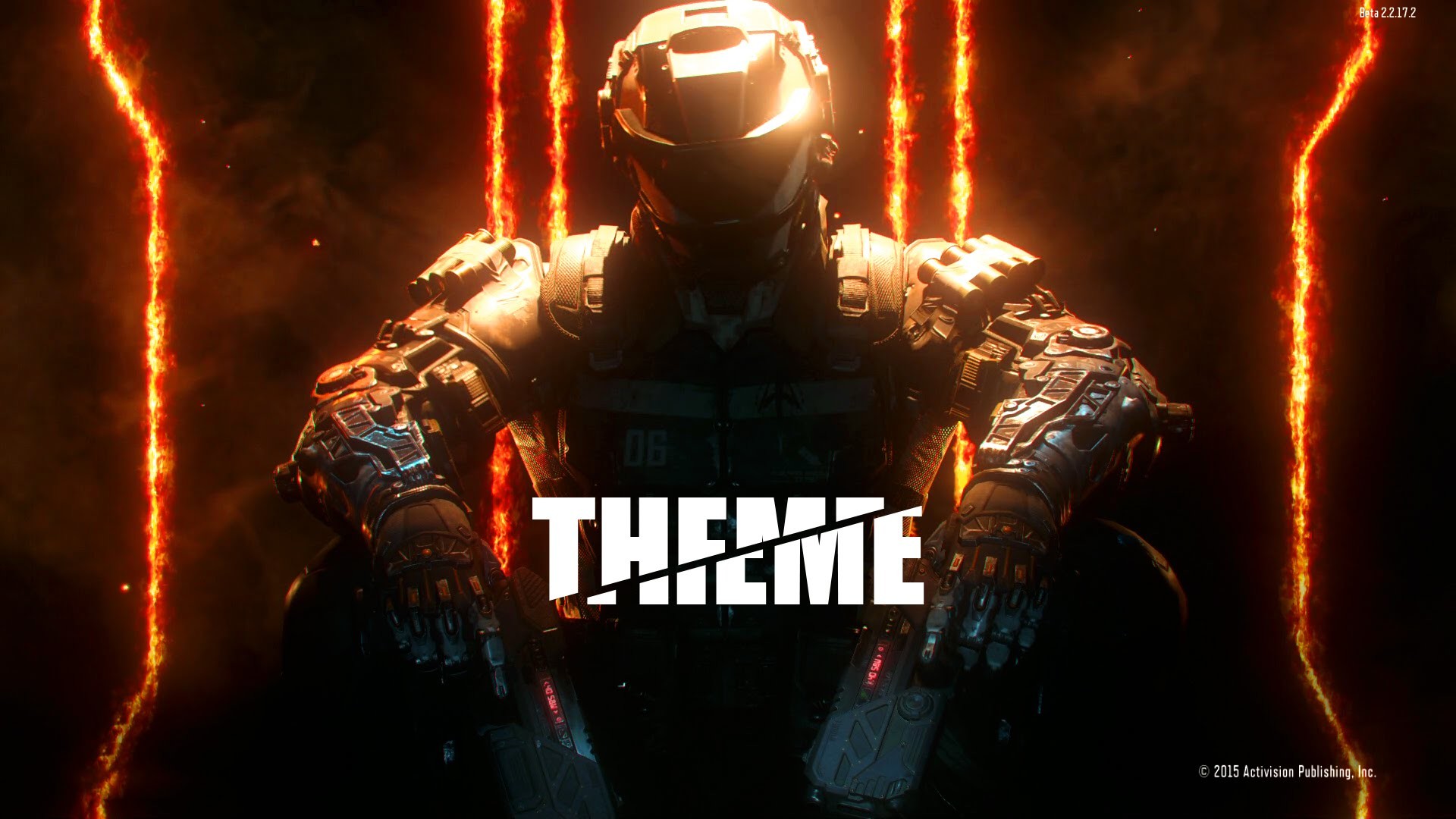 Call of Duty: Black Ops III, Soldato, Scritta Theme, Fuoco, Full HD, sfondo per PC