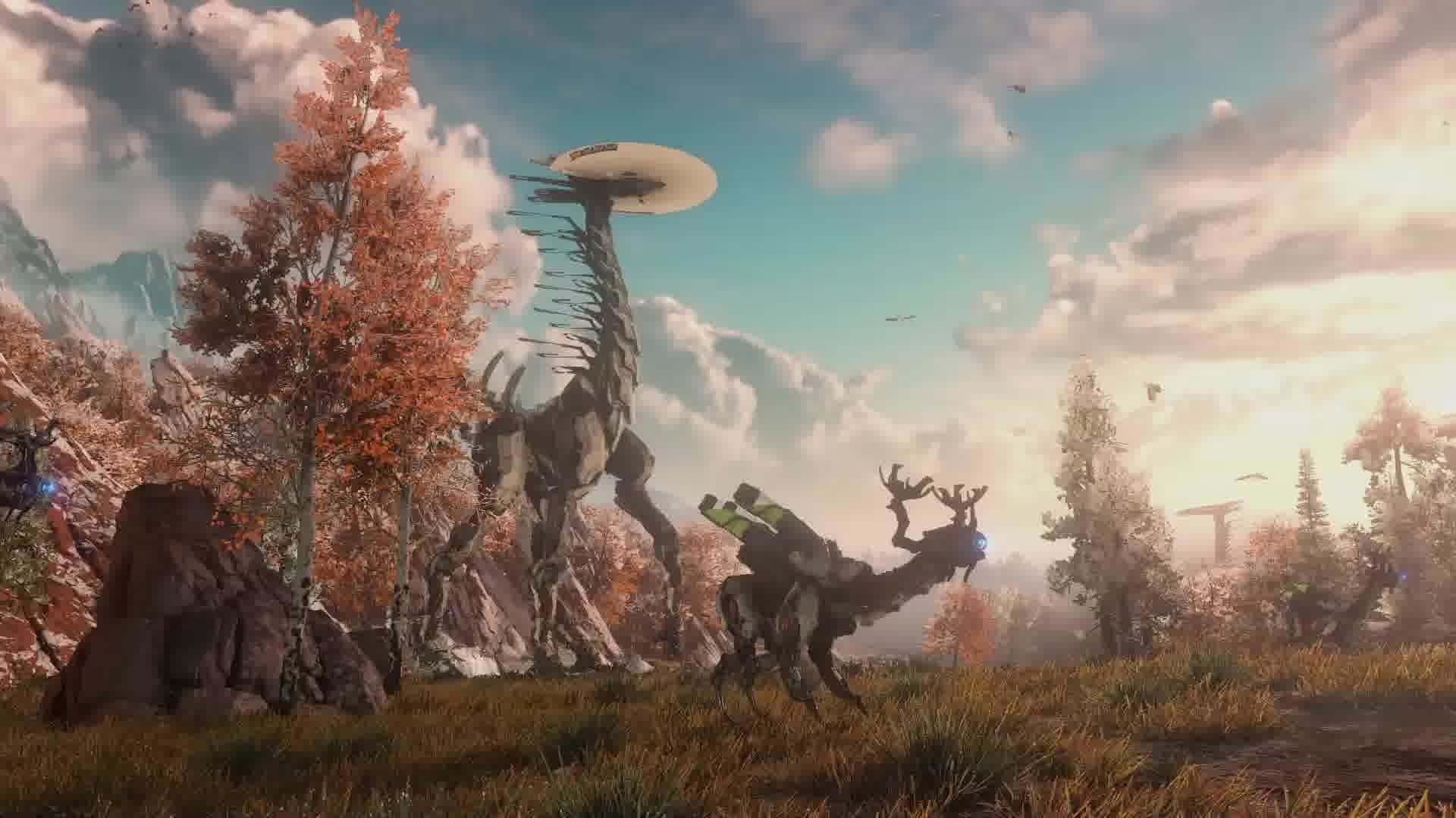 Horizon Zero Dawn, Tallneck, Autunno, Paesaggio, Full HD, sfondo per portatile